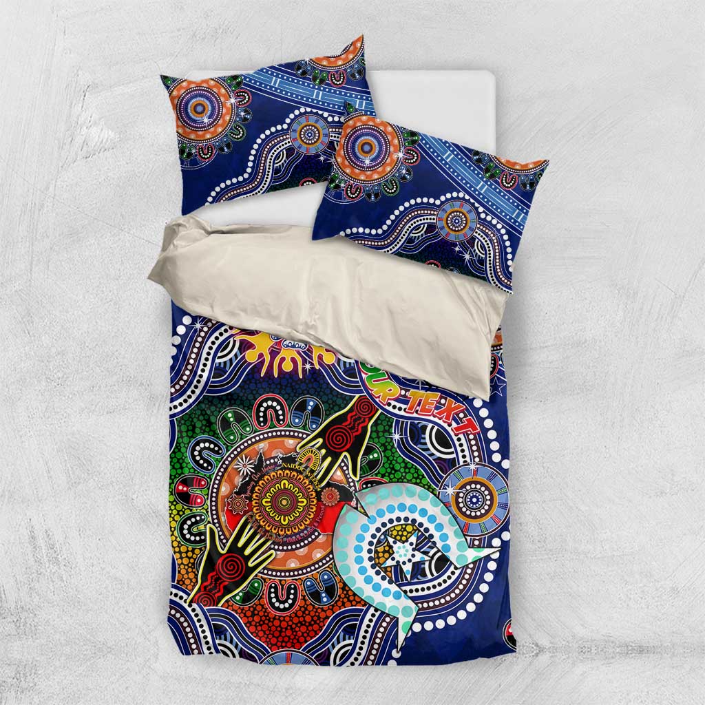 Custom NAIDOC Week 2024 Western Bulldogs Bedding Set Australia Aboriginal Dot Painting - Vibe Hoodie Shop