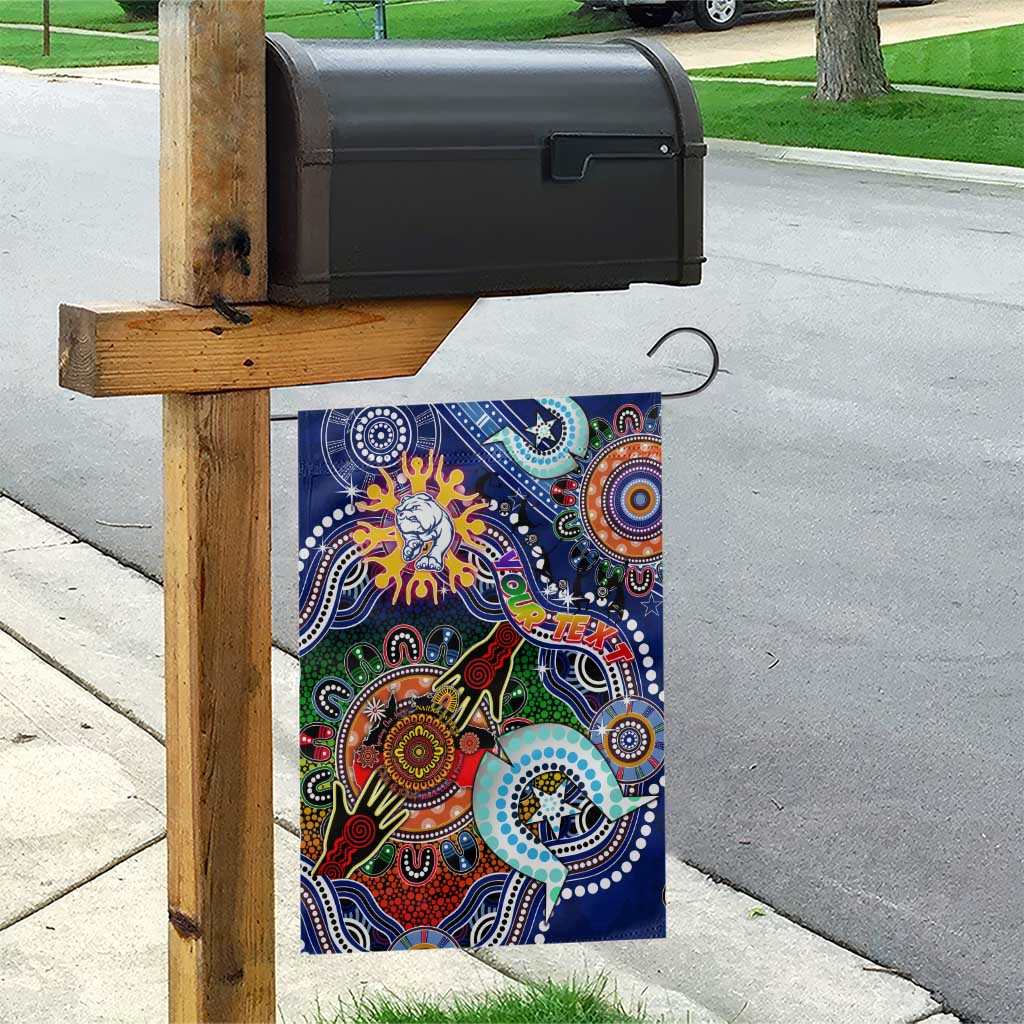 Custom NAIDOC Week 2024 Western Bulldogs Garden Flag Australia Aboriginal Dot Painting - Vibe Hoodie Shop