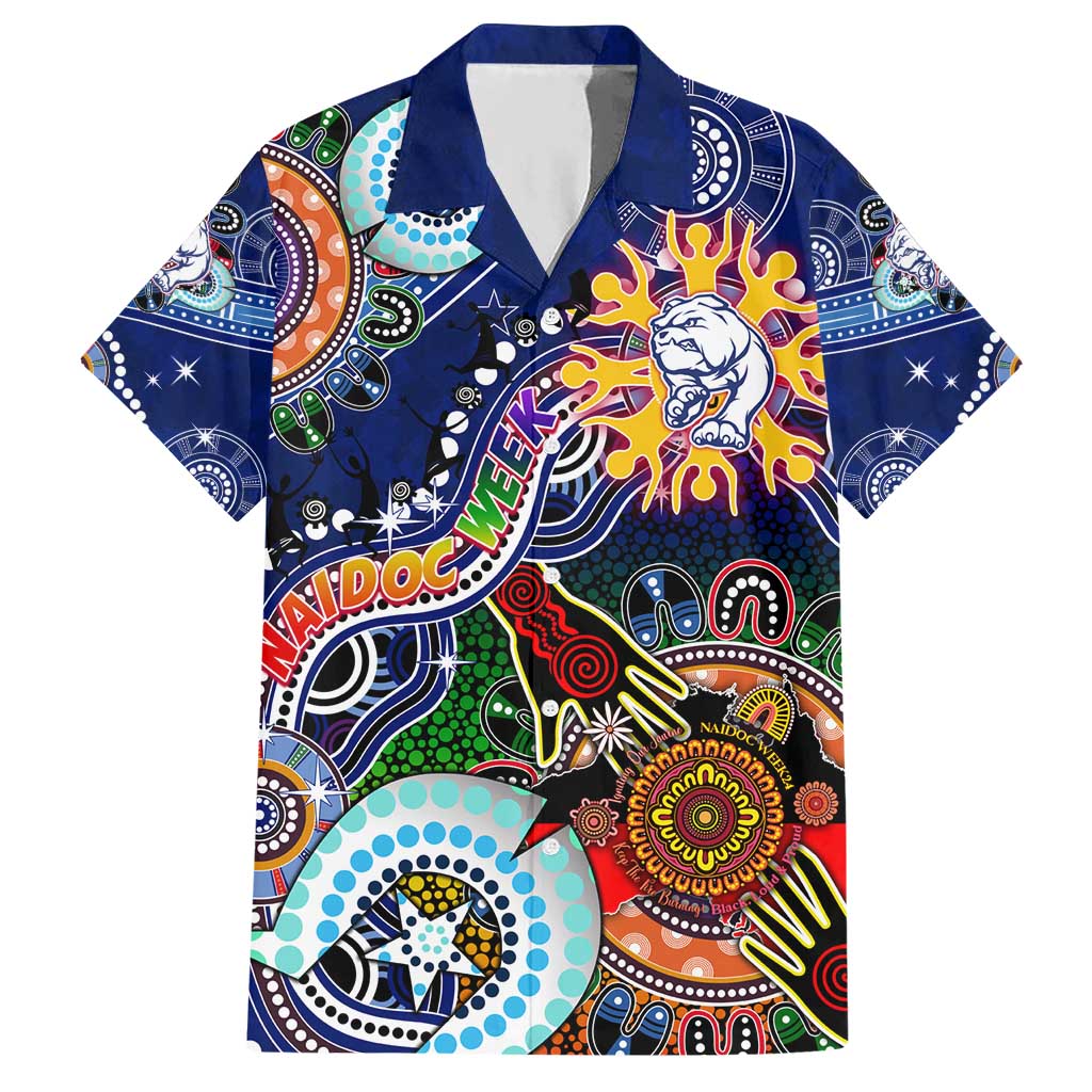 Custom NAIDOC Week 2024 Western Bulldogs Hawaiian Shirt Australia Aboriginal Dot Painting - Vibe Hoodie Shop