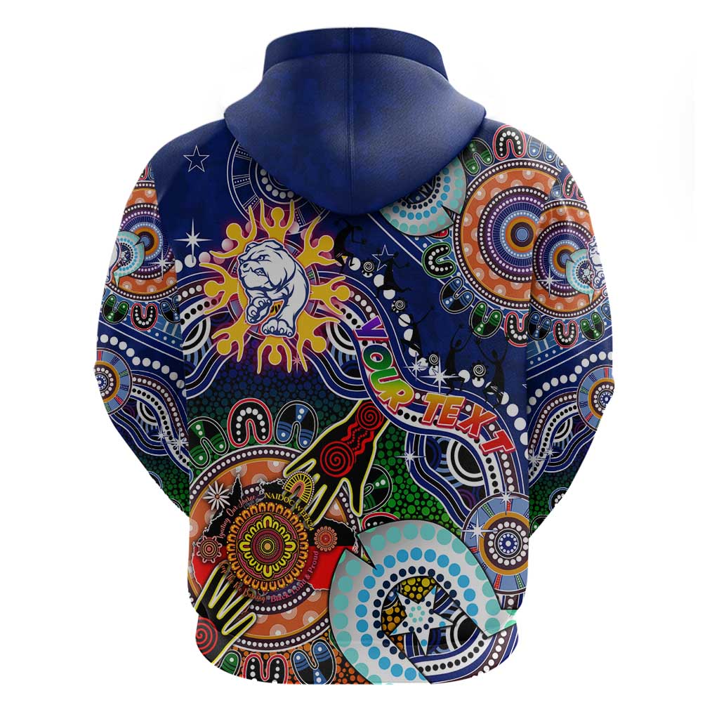 Custom NAIDOC Week 2024 Western Bulldogs Hoodie Australia Aboriginal Dot Painting - Vibe Hoodie Shop