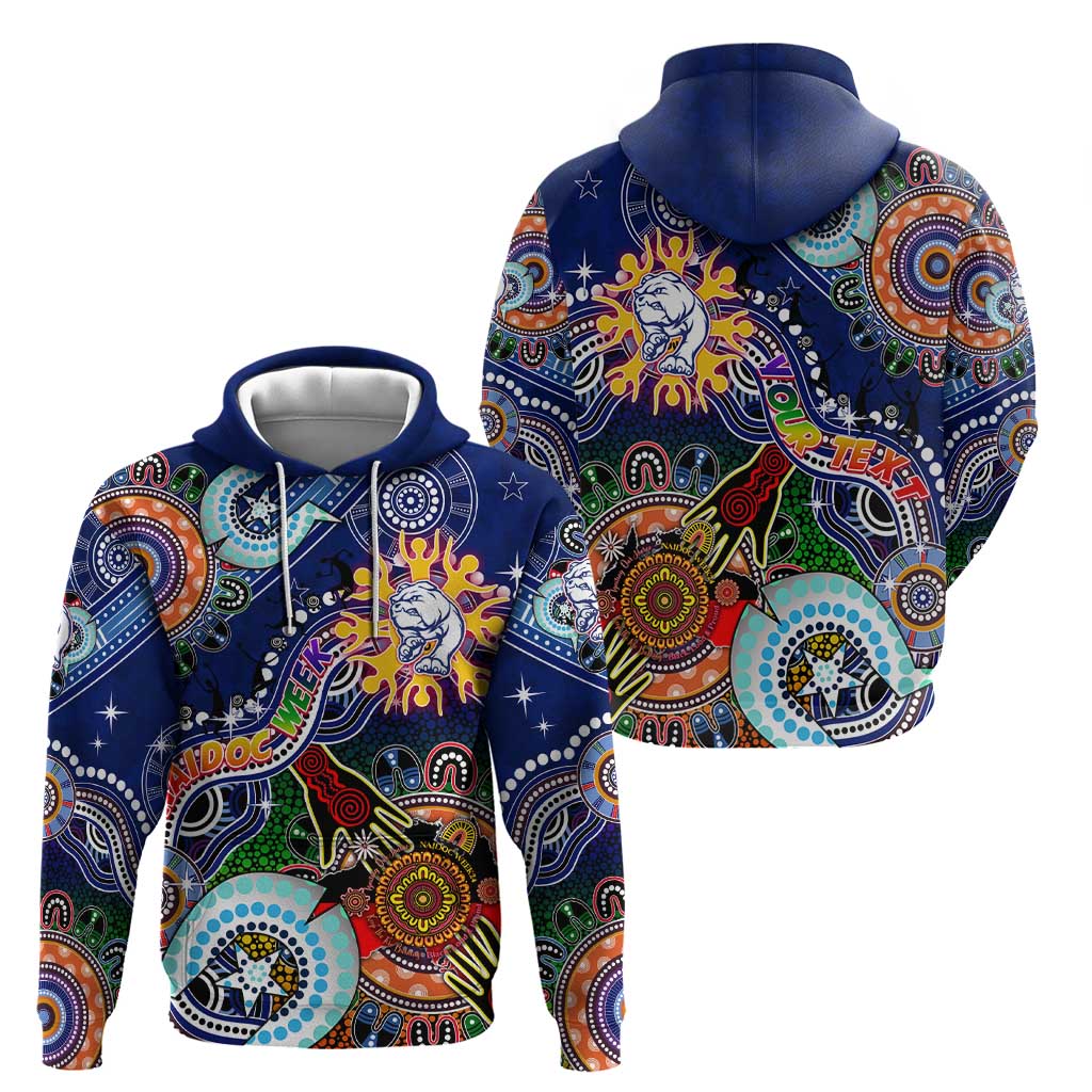Custom NAIDOC Week 2024 Western Bulldogs Hoodie Australia Aboriginal Dot Painting - Vibe Hoodie Shop