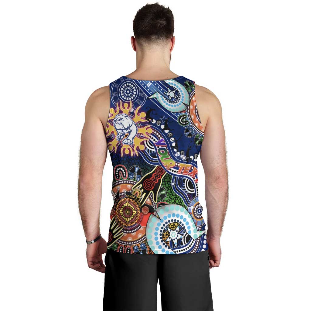 Custom NAIDOC Week 2024 Western Bulldogs Men Tank Top Australia Aboriginal Dot Painting - Vibe Hoodie Shop
