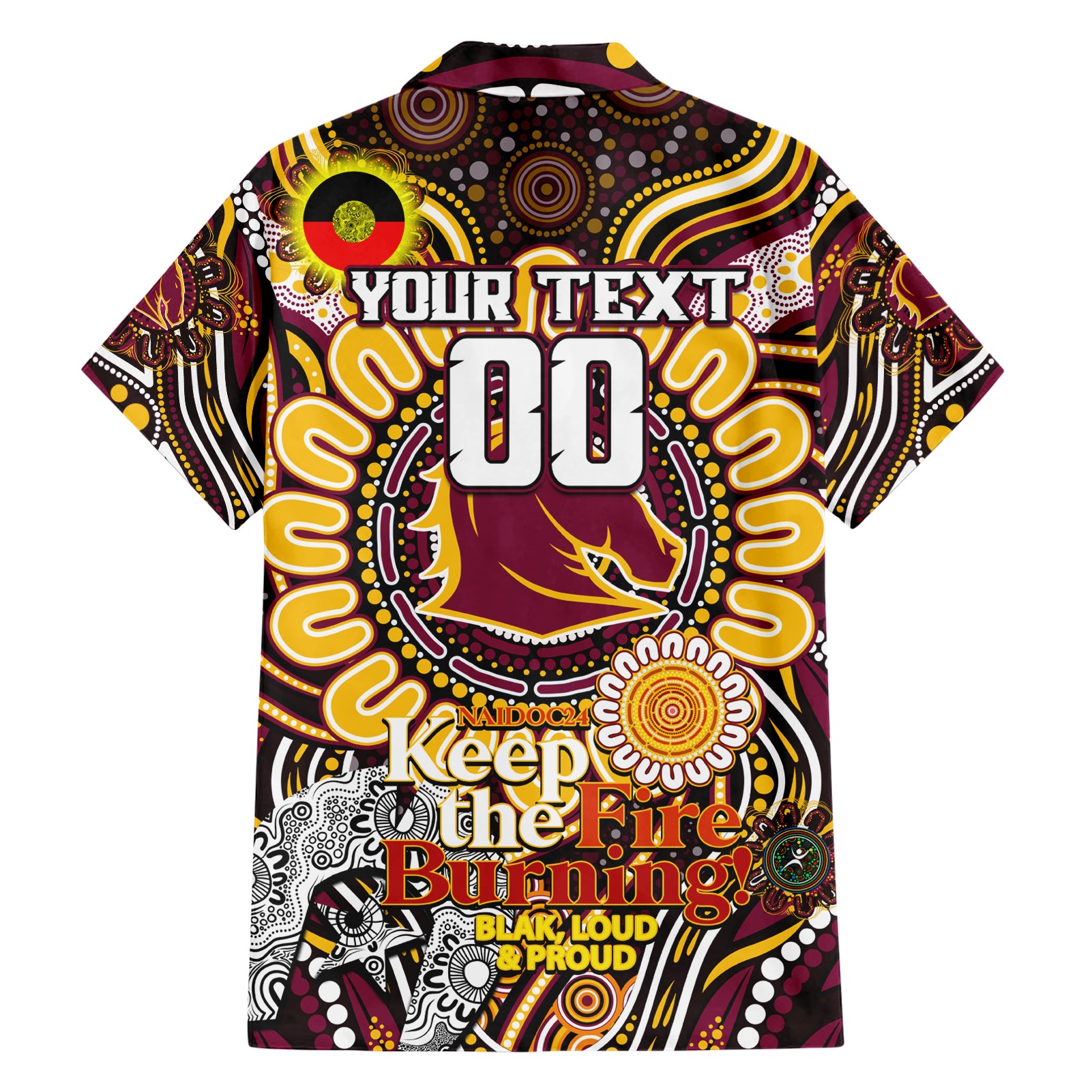 Custom NAIDOC Week 2024 Broncos Hawaiian Shirt Mascot Rugby - Vibe Hoodie Shop