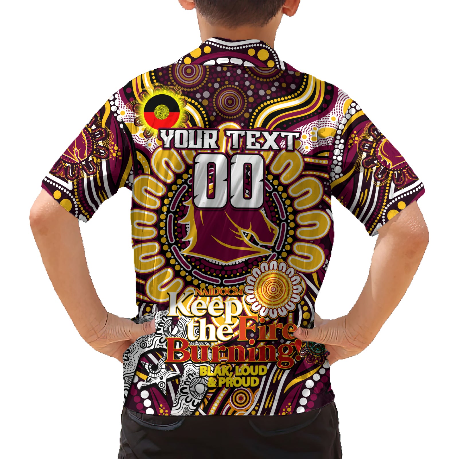 Custom NAIDOC Week 2024 Broncos Hawaiian Shirt Mascot Rugby - Vibe Hoodie Shop