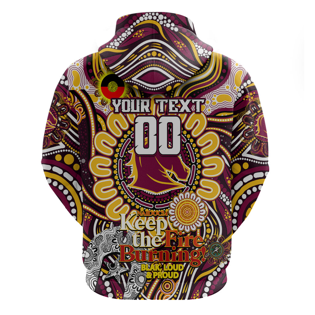Custom NAIDOC Week 2024 Broncos Hoodie Mascot Rugby - Vibe Hoodie Shop