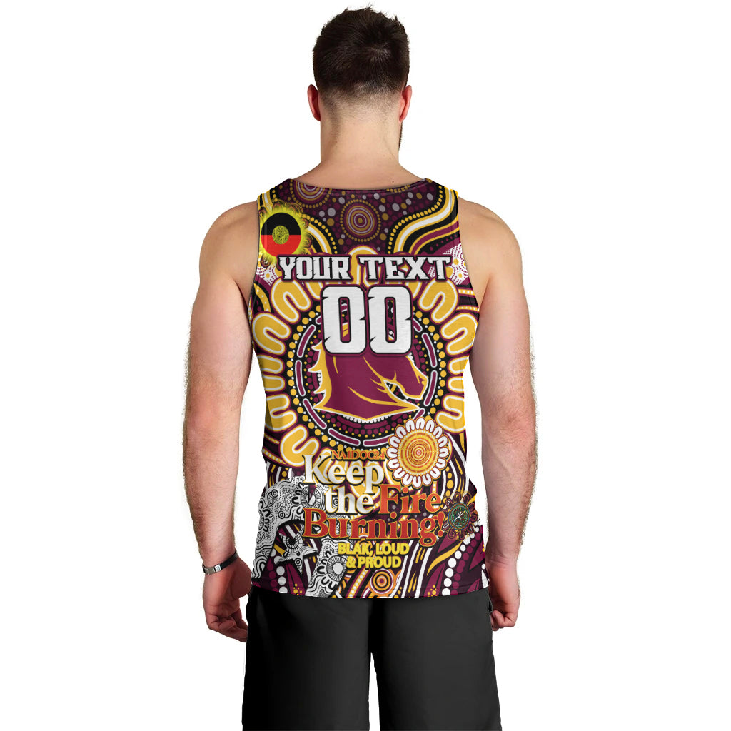 Custom NAIDOC Week 2024 Broncos Men Tank Top Mascot Rugby - Vibe Hoodie Shop