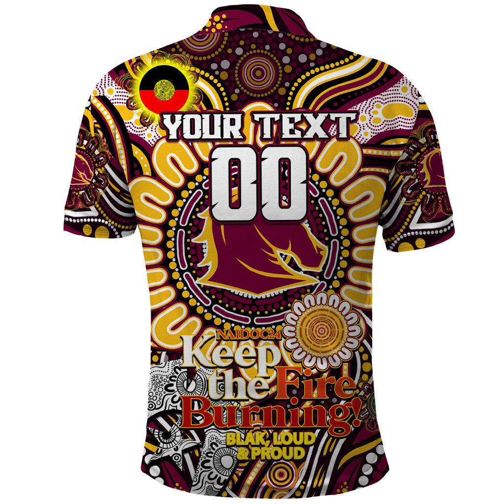 Custom NAIDOC Week 2024 Broncos Polo Shirt Mascot Rugby - Vibe Hoodie Shop