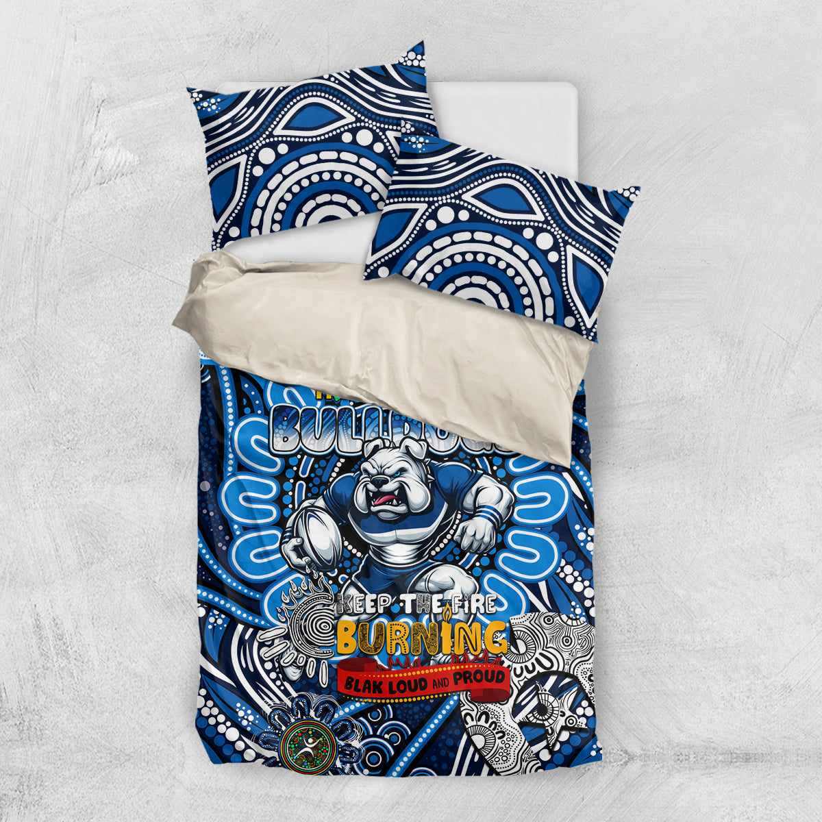 NAIDOC Week 2024 Bulldogs Bedding Set Mascot Rugby - Vibe Hoodie Shop