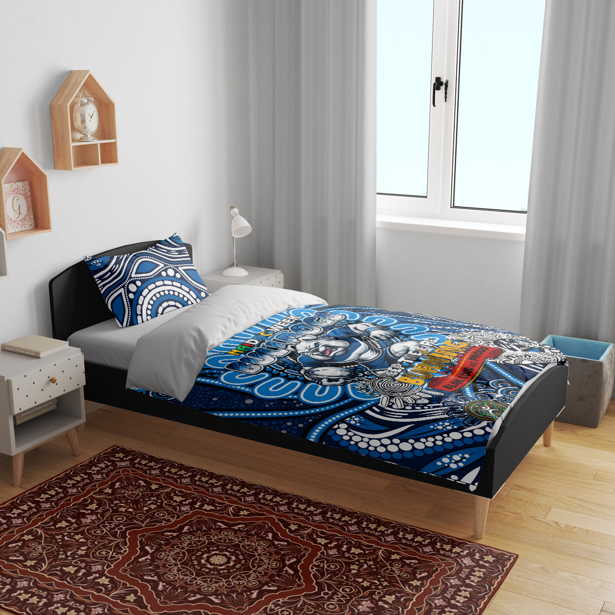 NAIDOC Week 2024 Bulldogs Bedding Set Mascot Rugby - Vibe Hoodie Shop