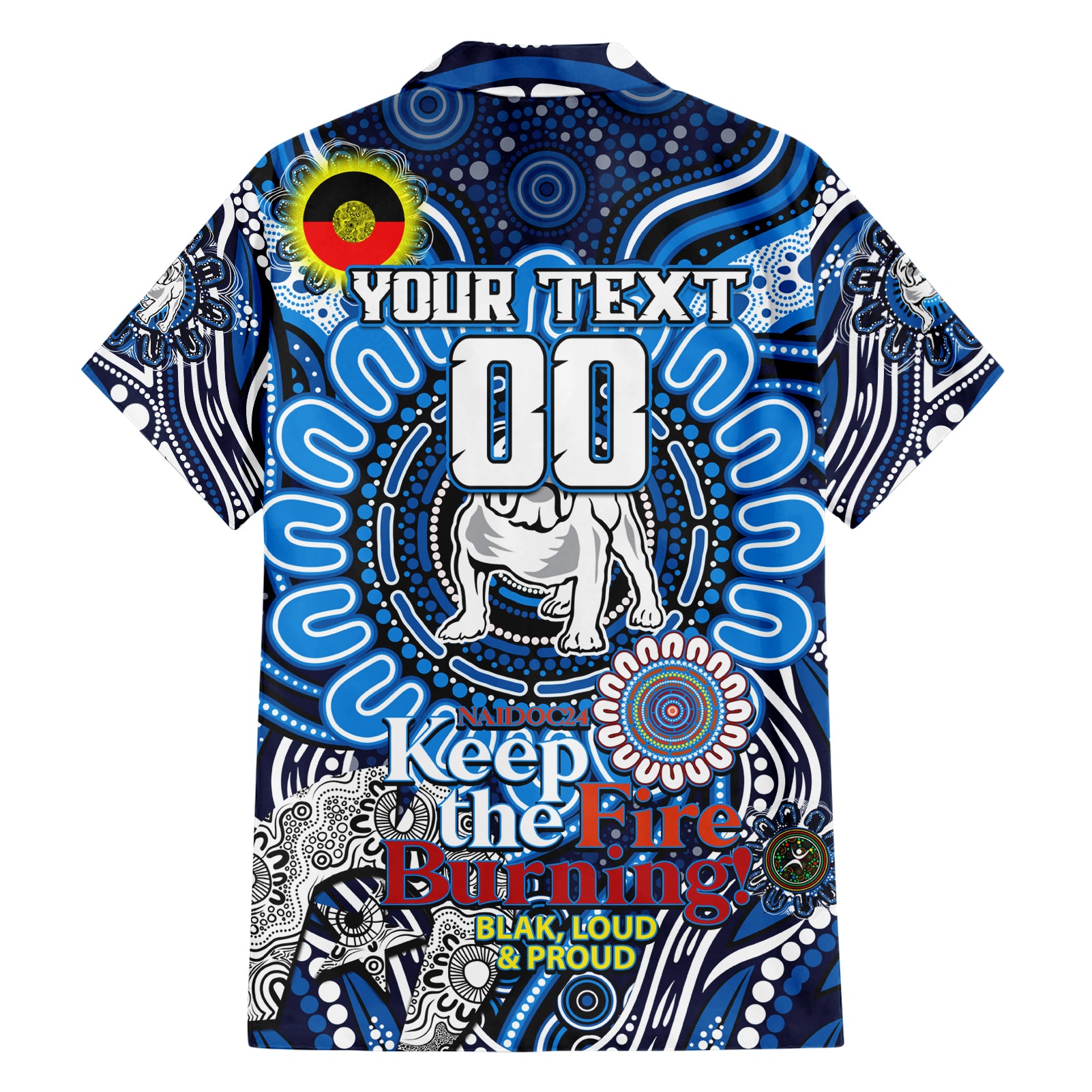 Custom NAIDOC Week 2024 Bulldogs Hawaiian Shirt Mascot Rugby - Vibe Hoodie Shop