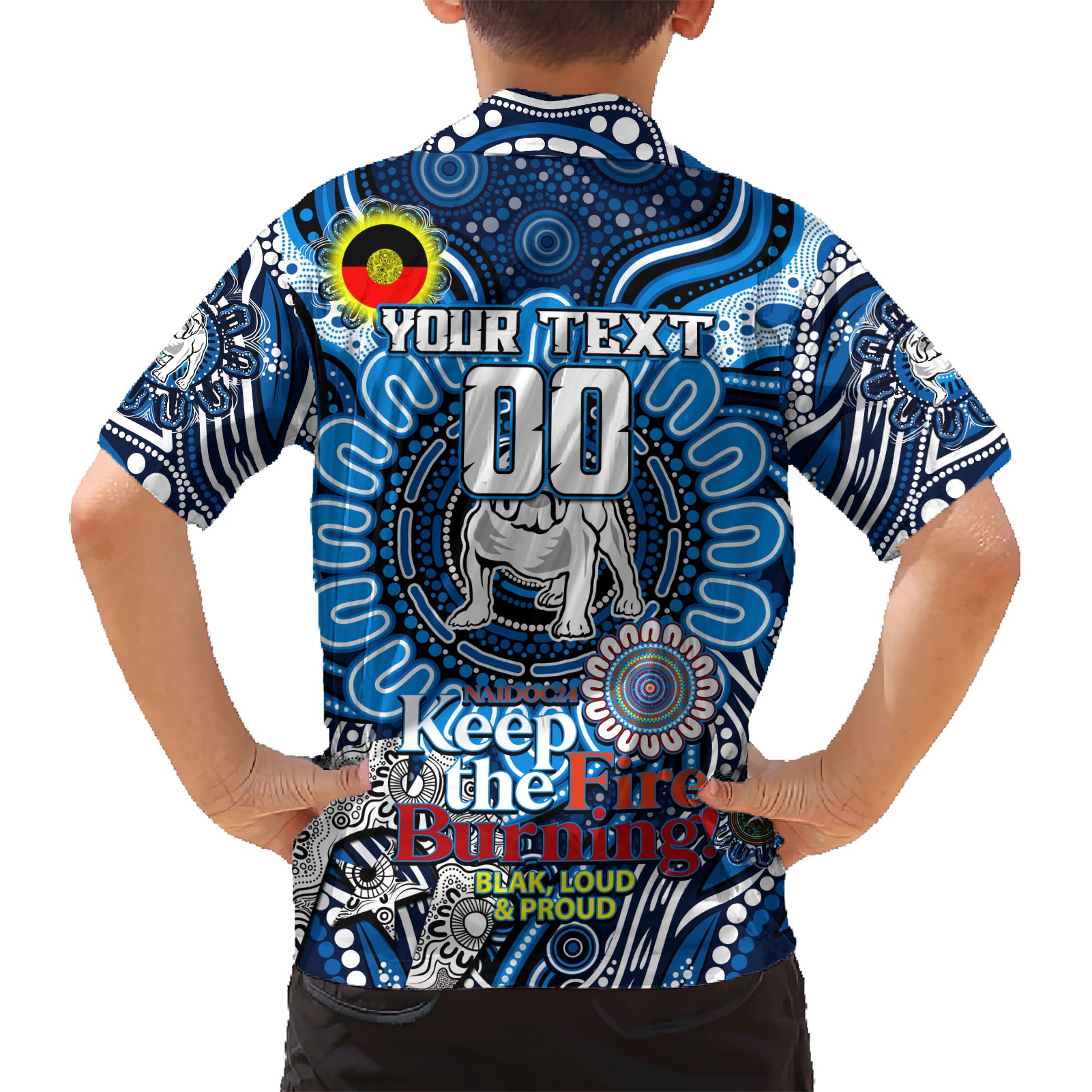 Custom NAIDOC Week 2024 Bulldogs Hawaiian Shirt Mascot Rugby - Vibe Hoodie Shop