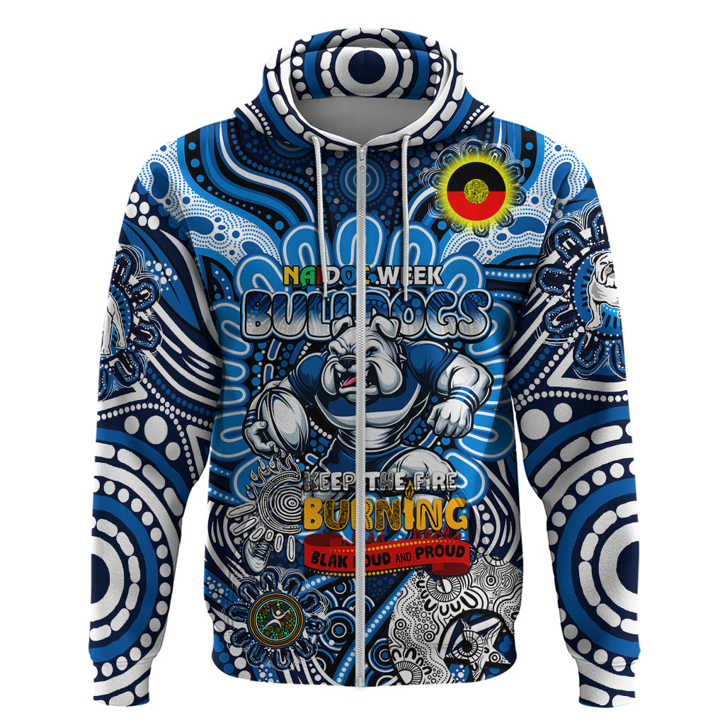 Custom NAIDOC Week 2024 Bulldogs Hoodie Mascot Rugby - Vibe Hoodie Shop