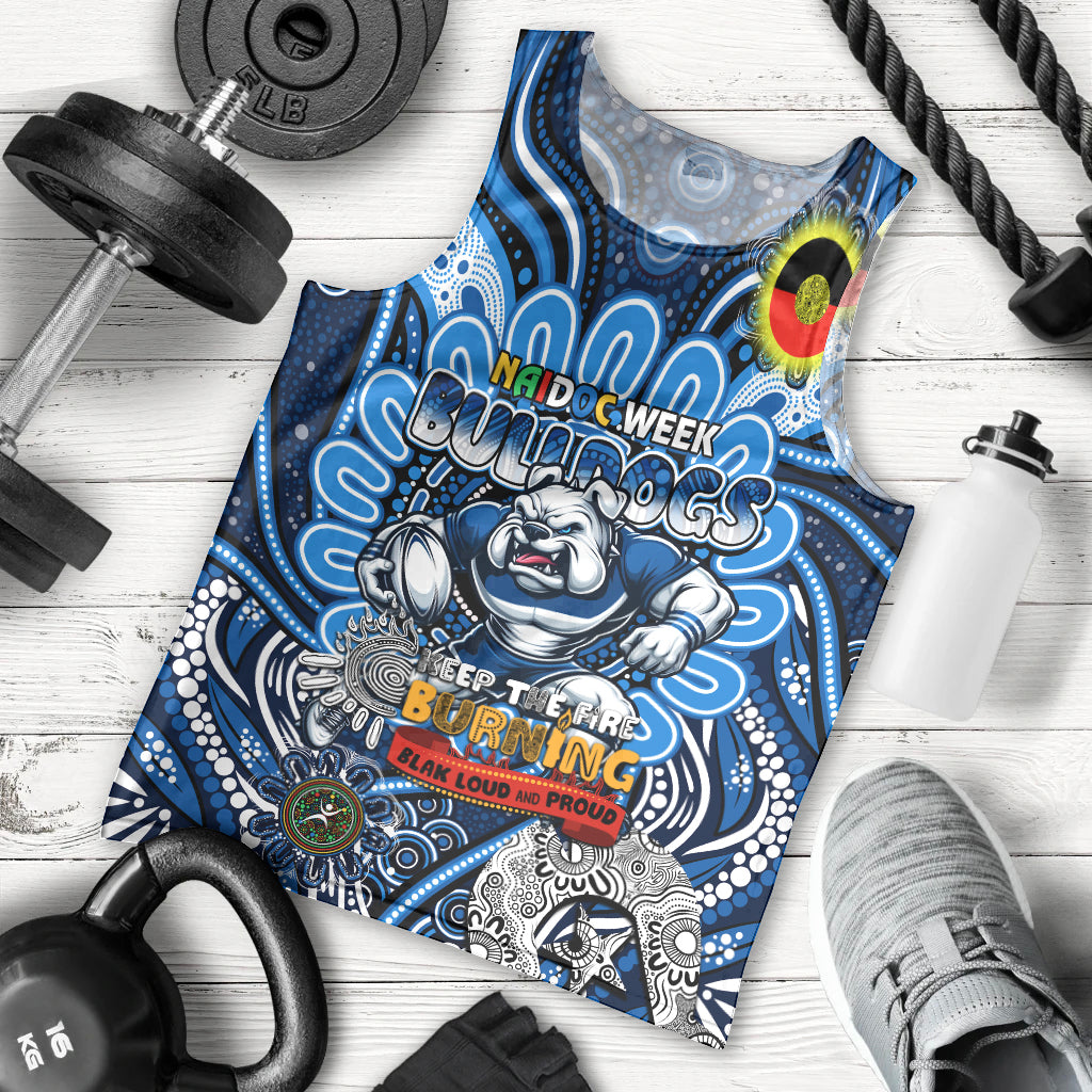 Custom NAIDOC Week 2024 Bulldogs Men Tank Top Mascot Rugby - Vibe Hoodie Shop