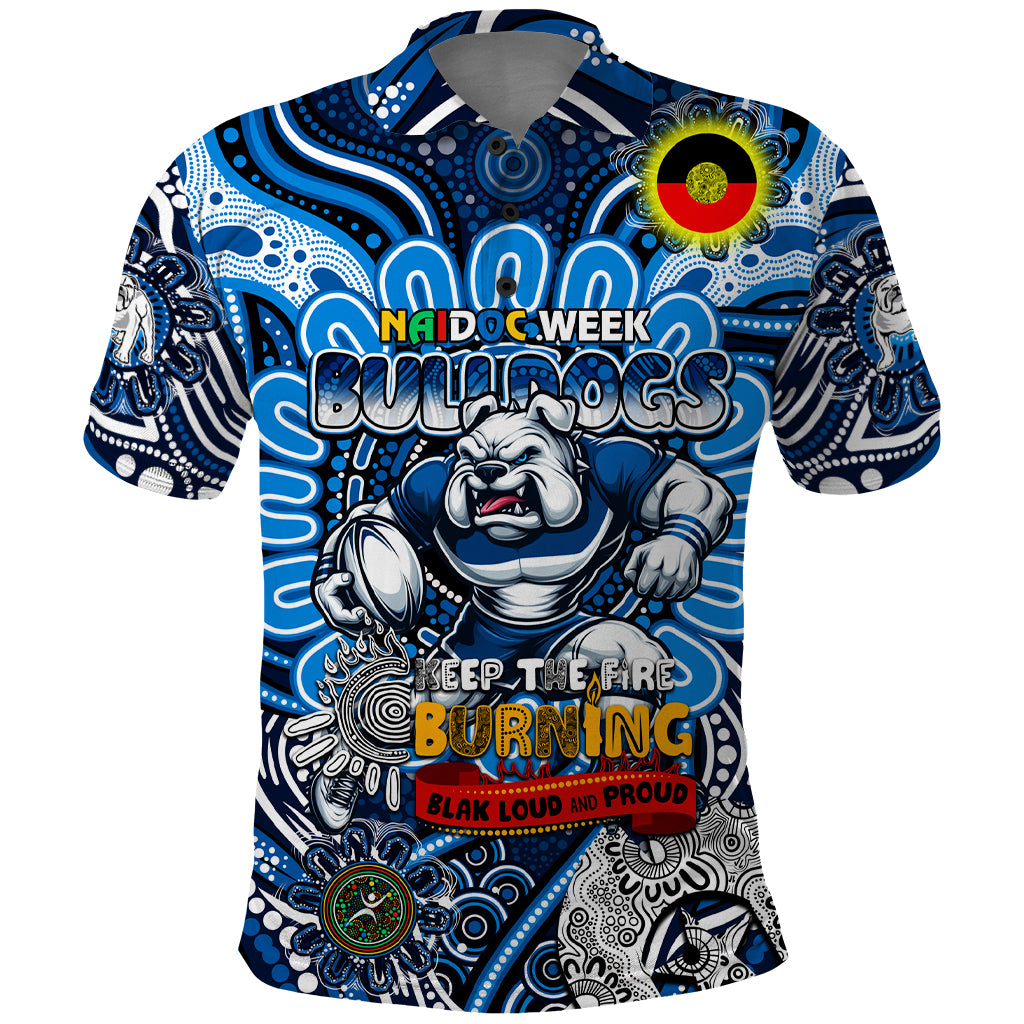 Custom NAIDOC Week 2024 Bulldogs Polo Shirt Mascot Rugby - Vibe Hoodie Shop