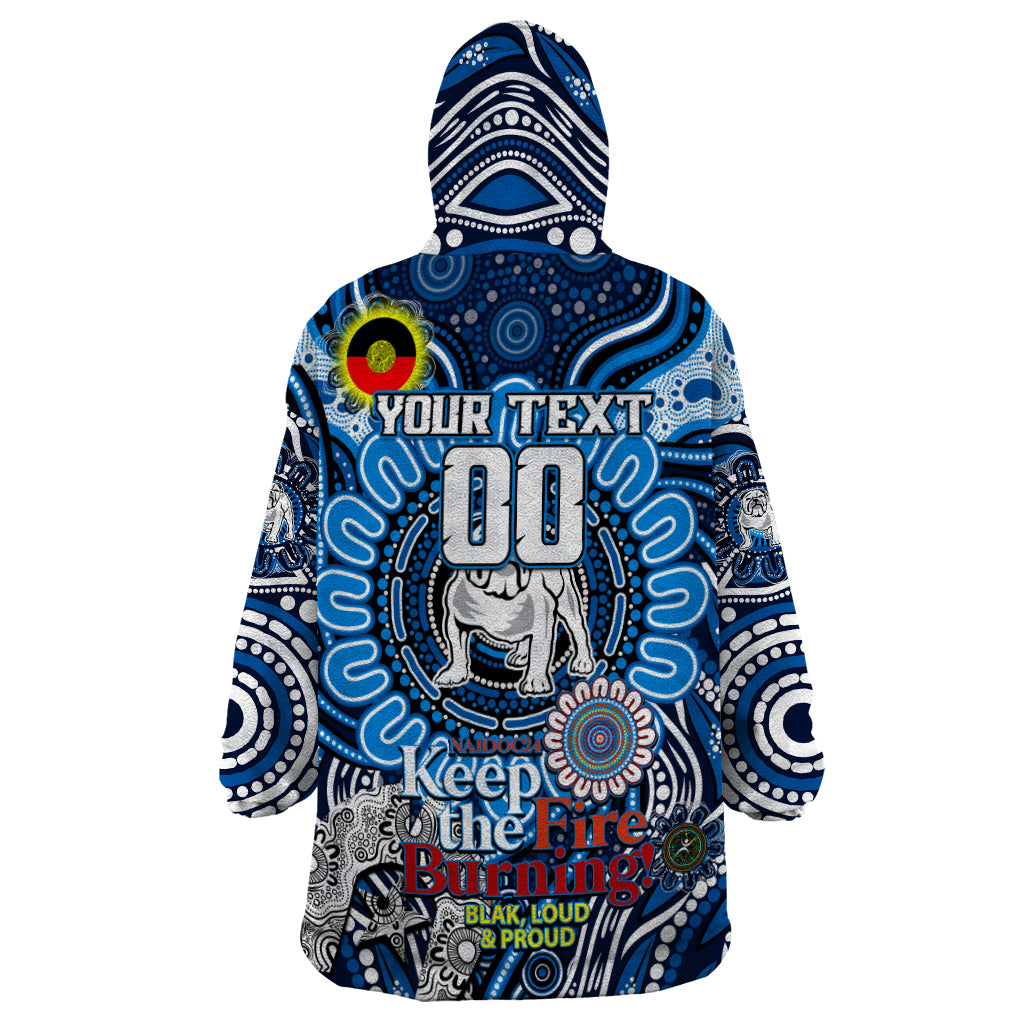 Custom NAIDOC Week 2024 Bulldogs Wearable Blanket Hoodie Mascot Rugby - Vibe Hoodie Shop