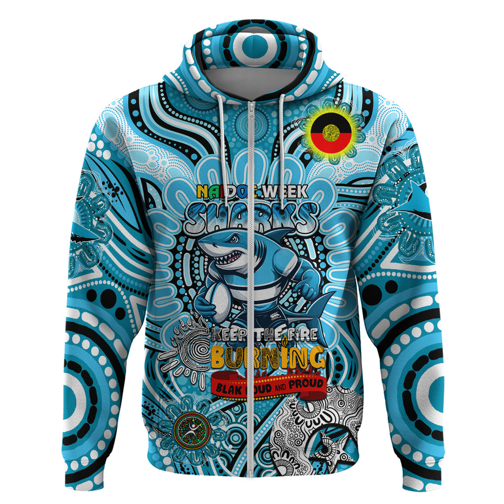 Custom NAIDOC Week 2024 Sharks Hoodie Mascot Rugby - Vibe Hoodie Shop