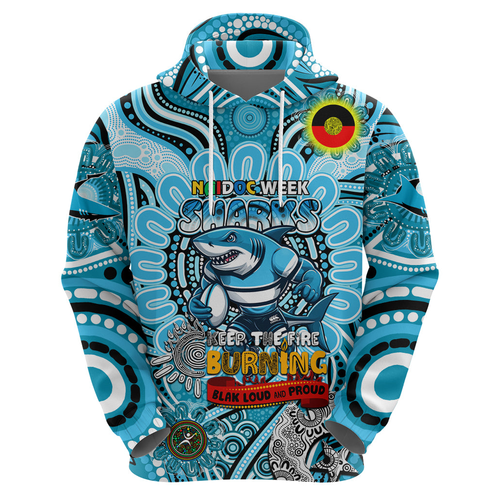 Custom NAIDOC Week 2024 Sharks Hoodie Mascot Rugby - Vibe Hoodie Shop
