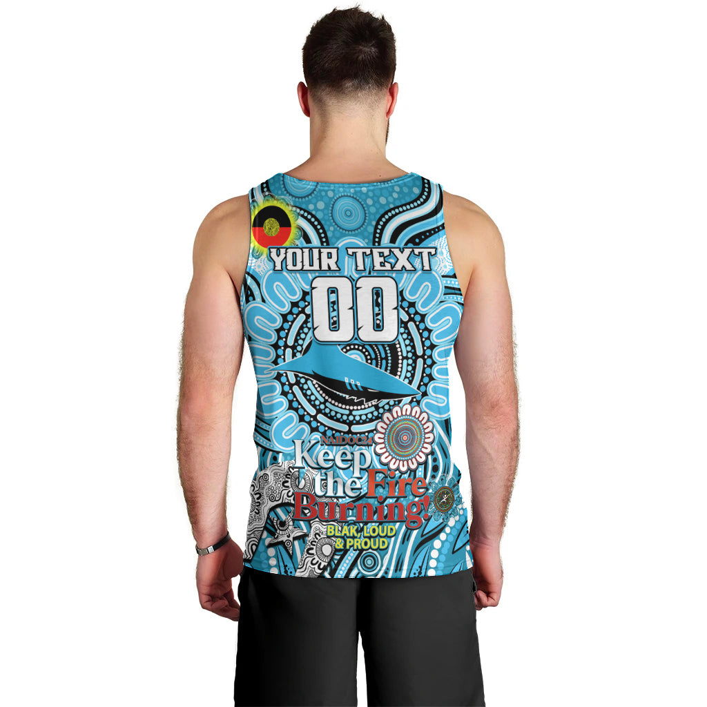 Custom NAIDOC Week 2024 Sharks Men Tank Top Mascot Rugby - Vibe Hoodie Shop