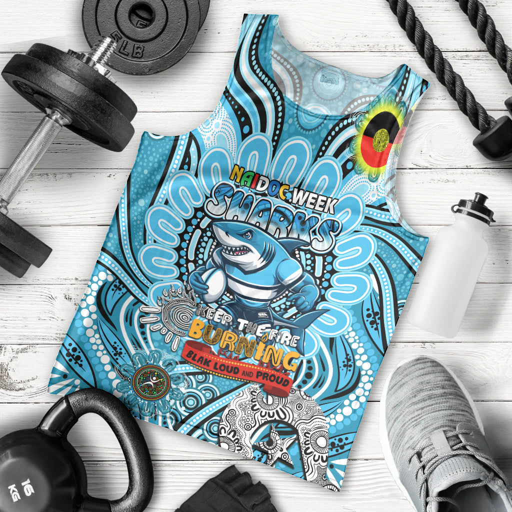 Custom NAIDOC Week 2024 Sharks Men Tank Top Mascot Rugby - Vibe Hoodie Shop