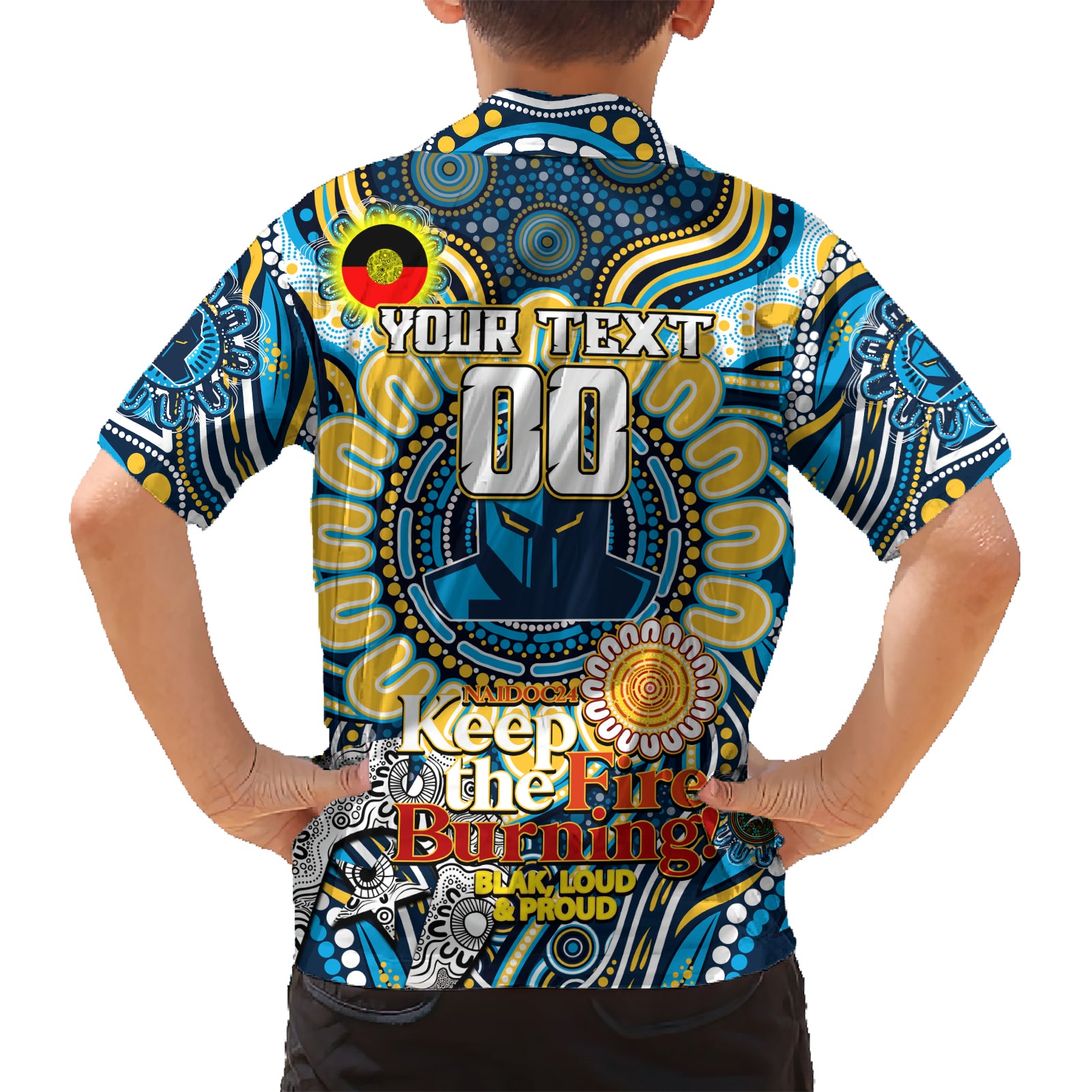 Custom NAIDOC Week 2024 Titans Hawaiian Shirt Mascot Rugby - Vibe Hoodie Shop