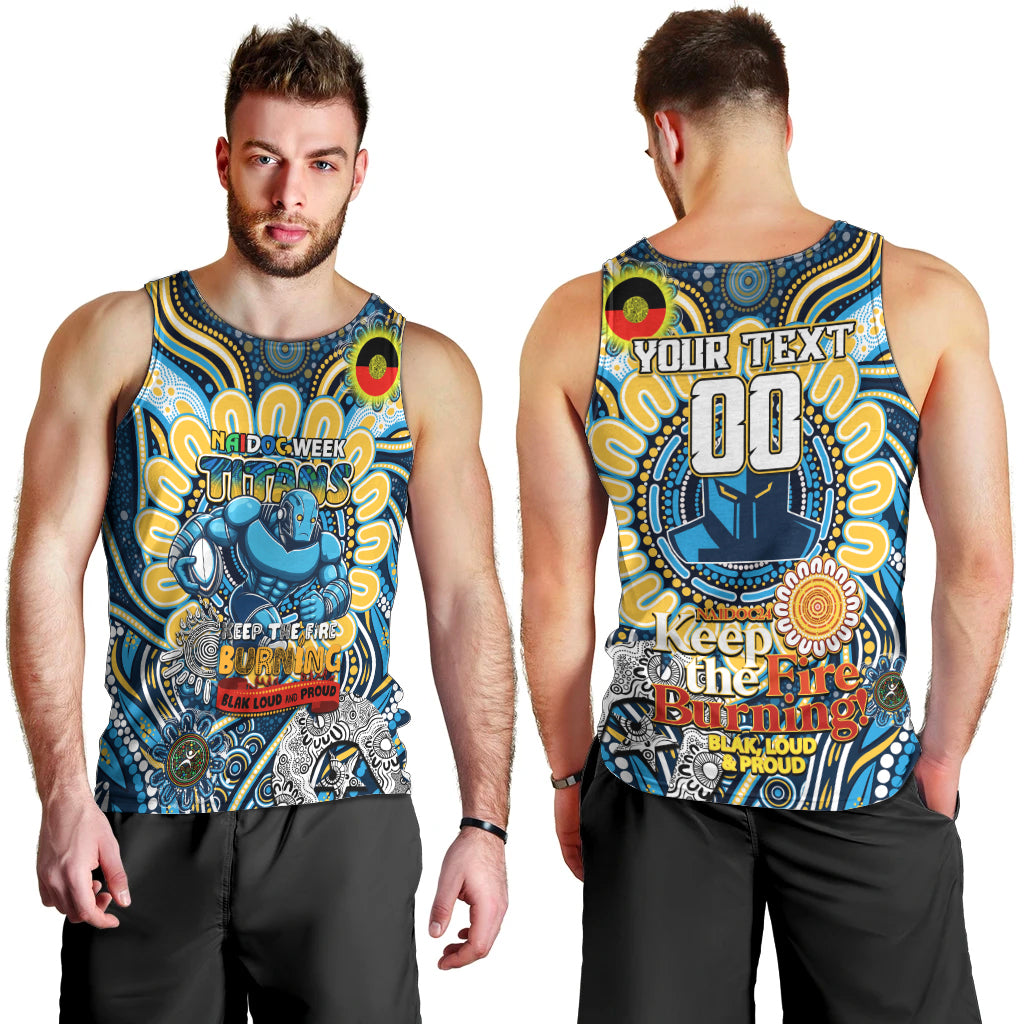 Custom NAIDOC Week 2024 Titans Men Tank Top Mascot Rugby - Vibe Hoodie Shop