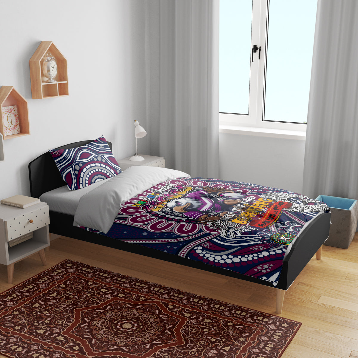 NAIDOC Week 2024 Eagles Bedding Set Mascot Rugby - Vibe Hoodie Shop