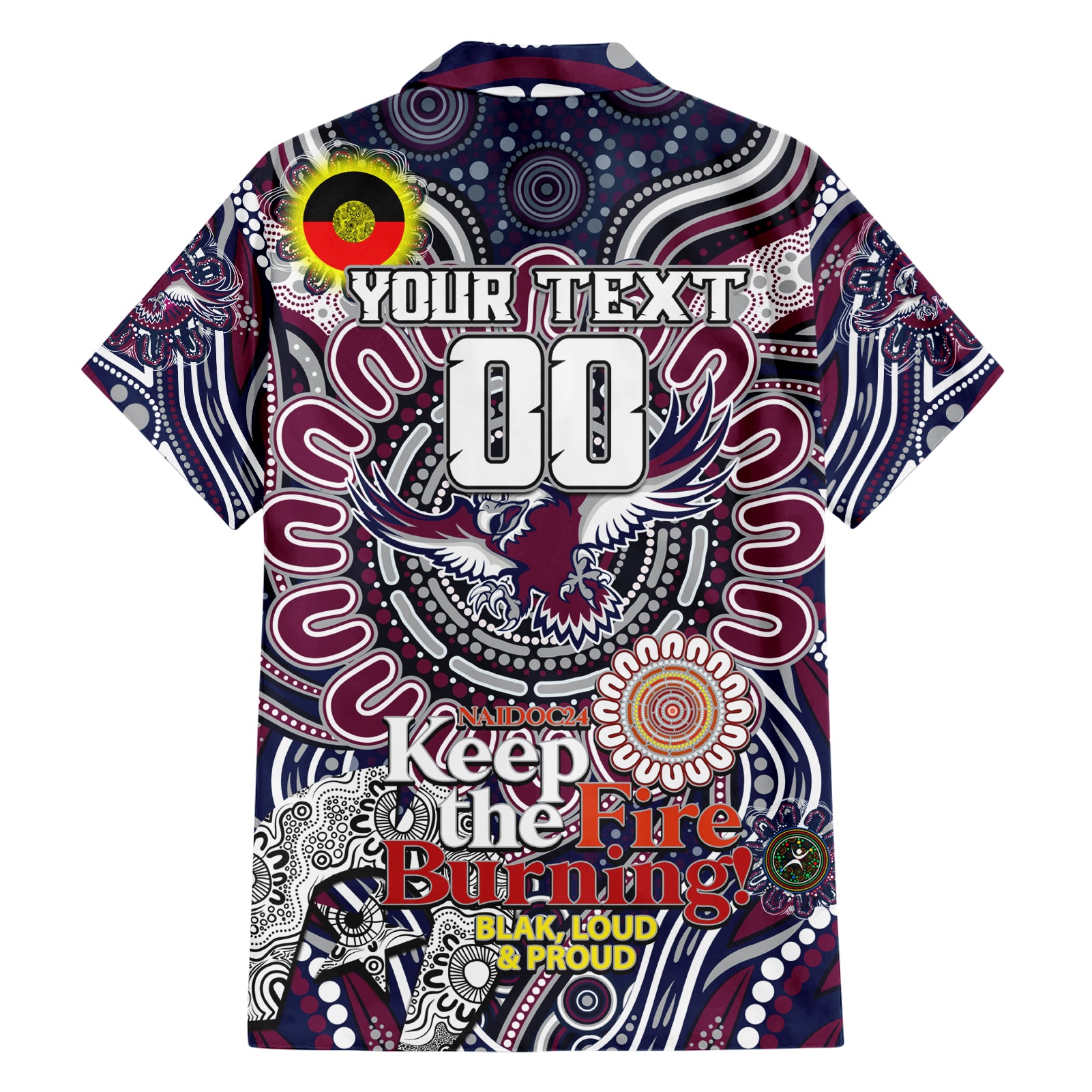 Custom NAIDOC Week 2024 Eagles Hawaiian Shirt Mascot Rugby - Vibe Hoodie Shop