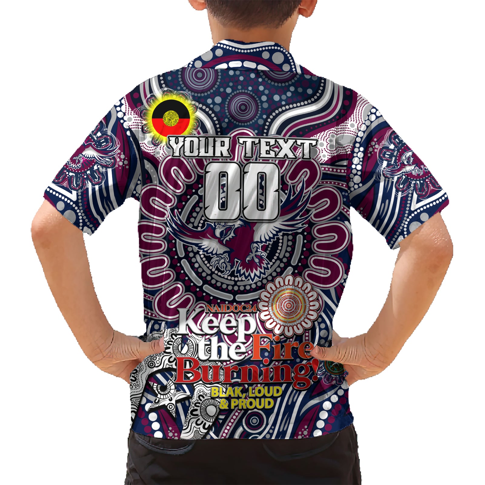 Custom NAIDOC Week 2024 Eagles Hawaiian Shirt Mascot Rugby - Vibe Hoodie Shop