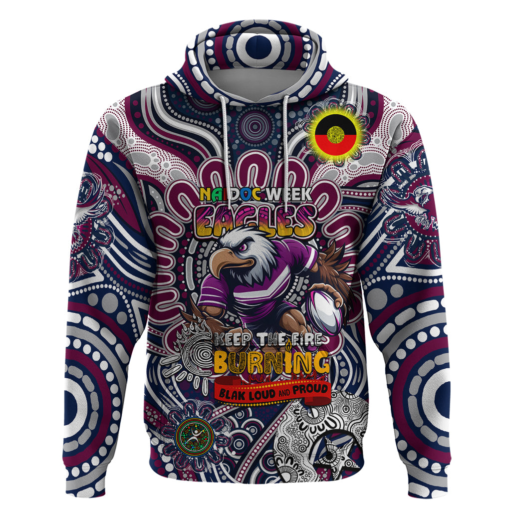 Custom NAIDOC Week 2024 Eagles Hoodie Mascot Rugby - Vibe Hoodie Shop