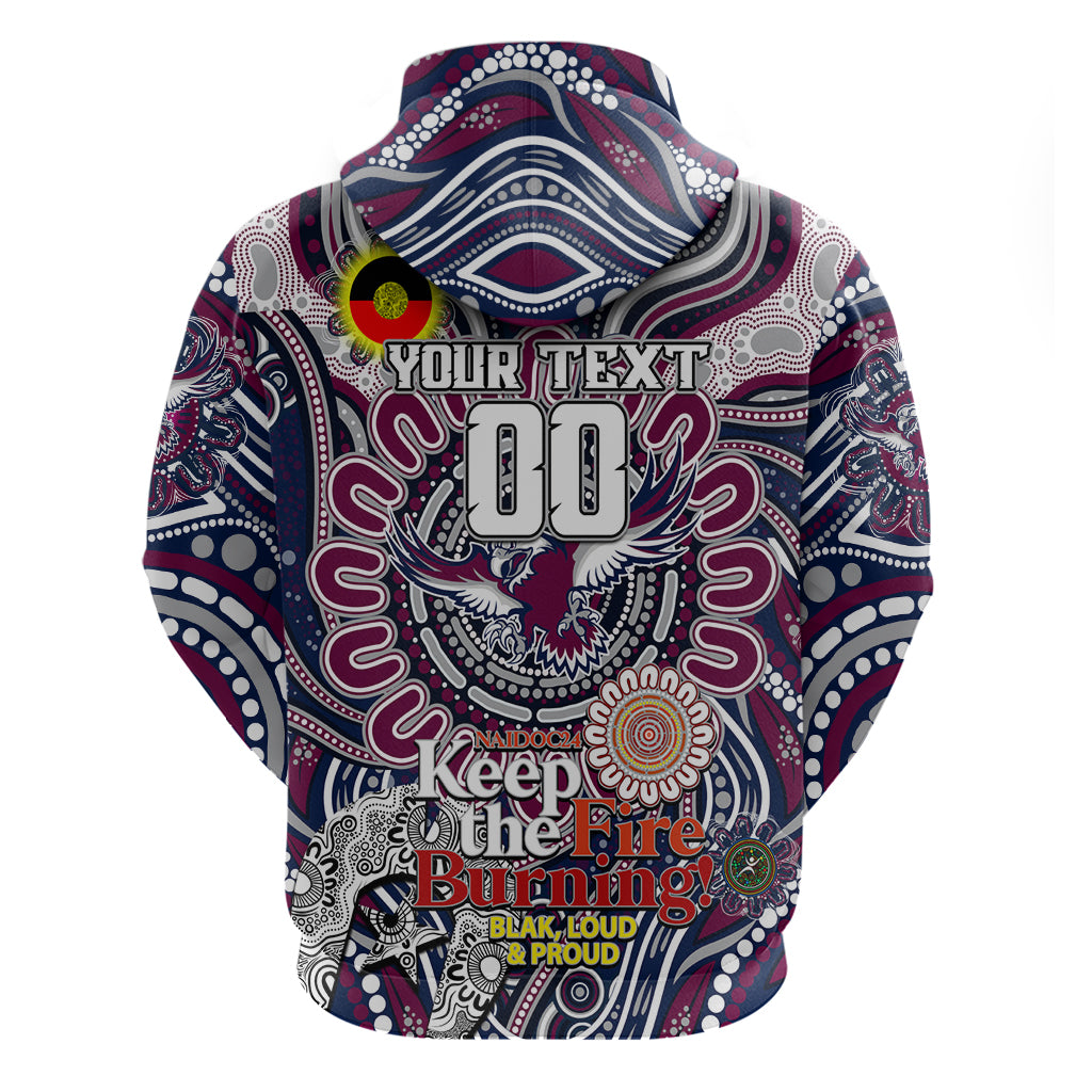 Custom NAIDOC Week 2024 Eagles Hoodie Mascot Rugby - Vibe Hoodie Shop