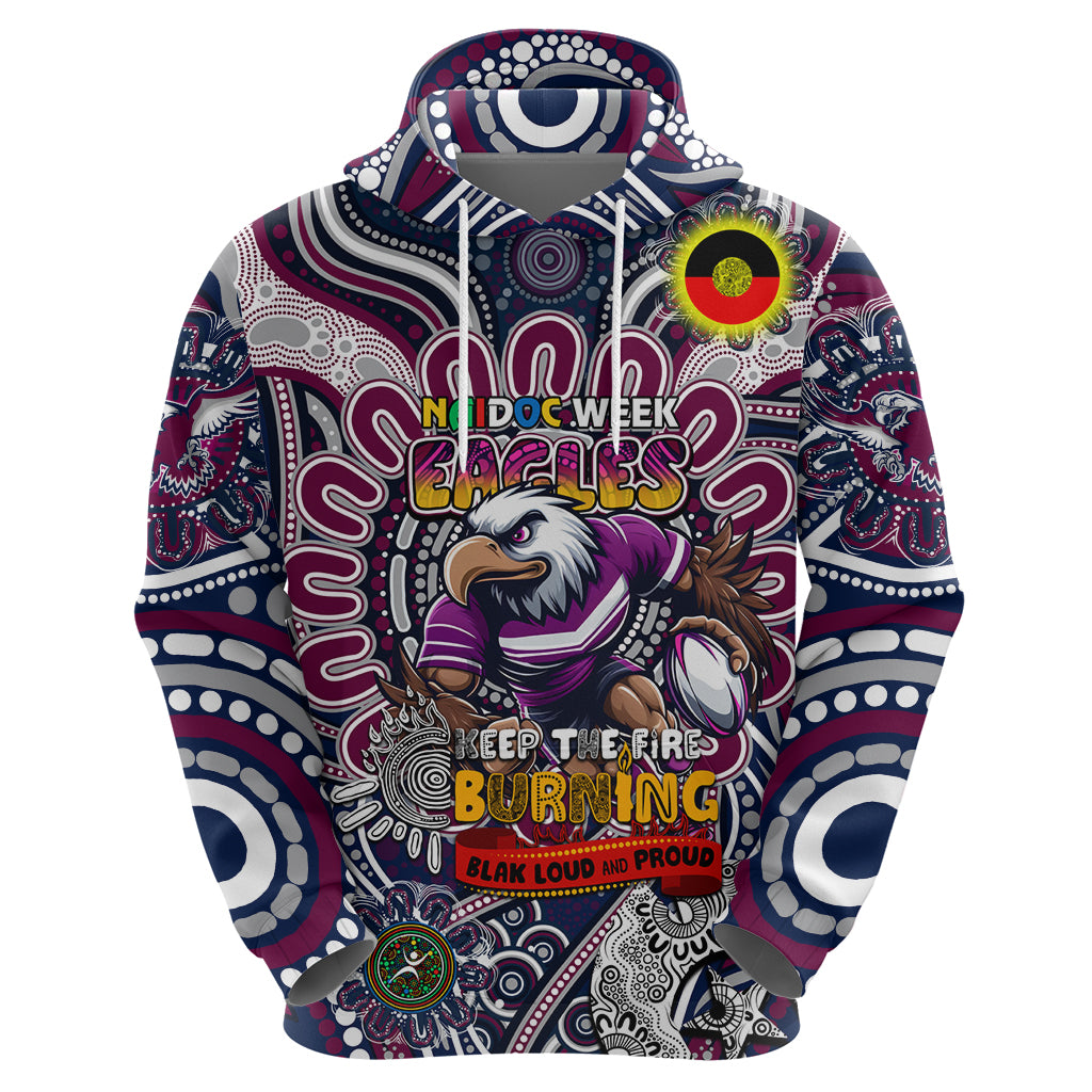 Custom NAIDOC Week 2024 Eagles Hoodie Mascot Rugby - Vibe Hoodie Shop