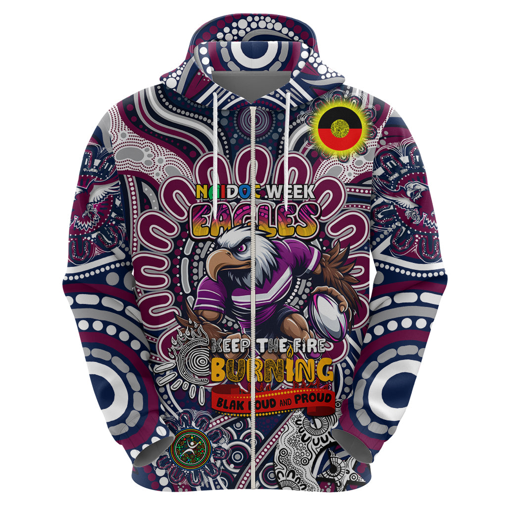 Custom NAIDOC Week 2024 Eagles Hoodie Mascot Rugby - Vibe Hoodie Shop