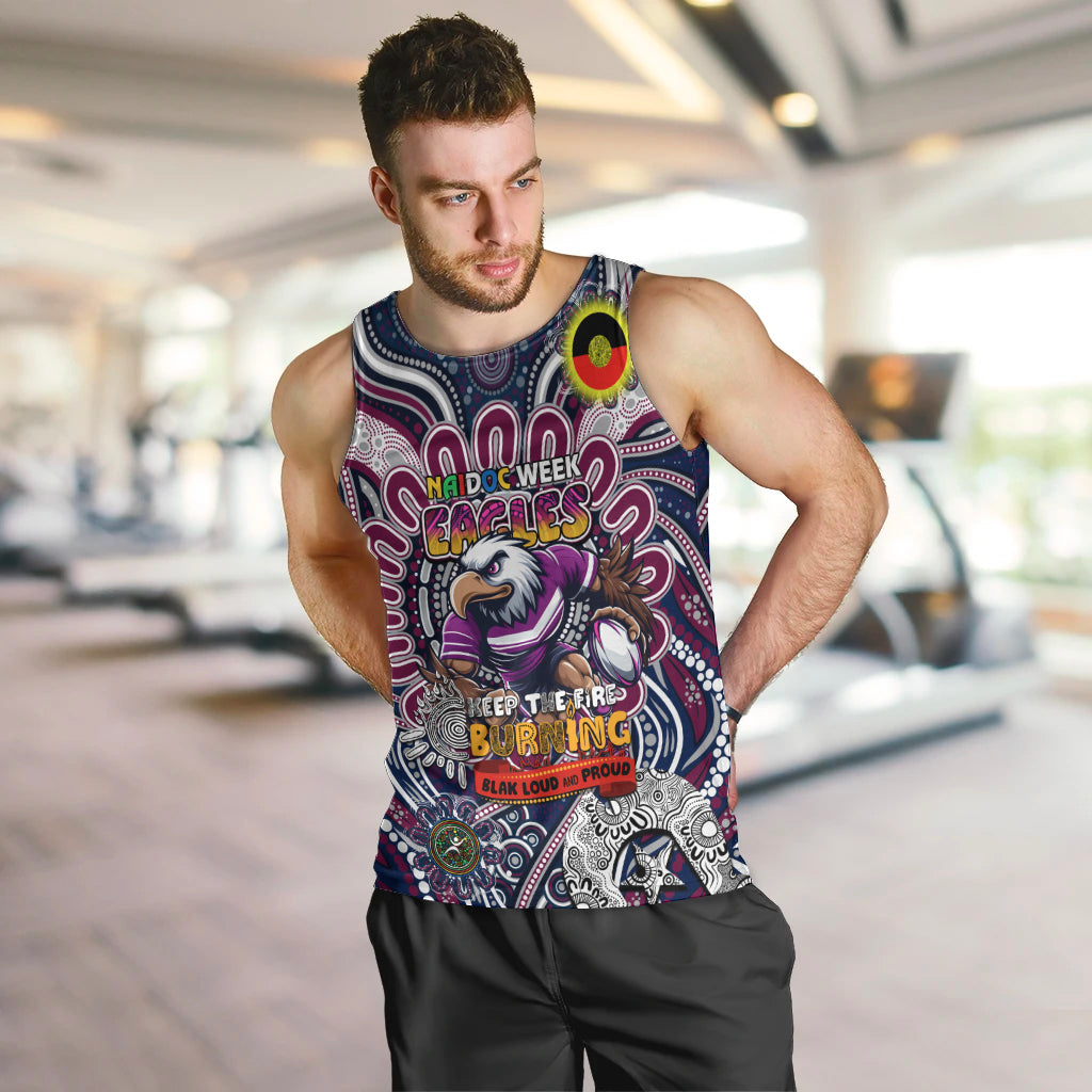Custom NAIDOC Week 2024 Eagles Men Tank Top Mascot Rugby - Vibe Hoodie Shop