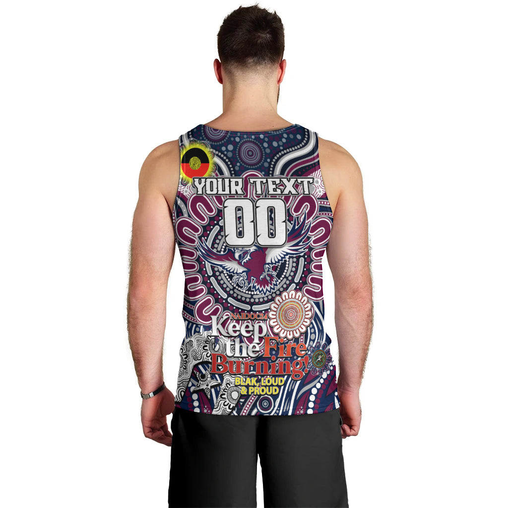 Custom NAIDOC Week 2024 Eagles Men Tank Top Mascot Rugby - Vibe Hoodie Shop