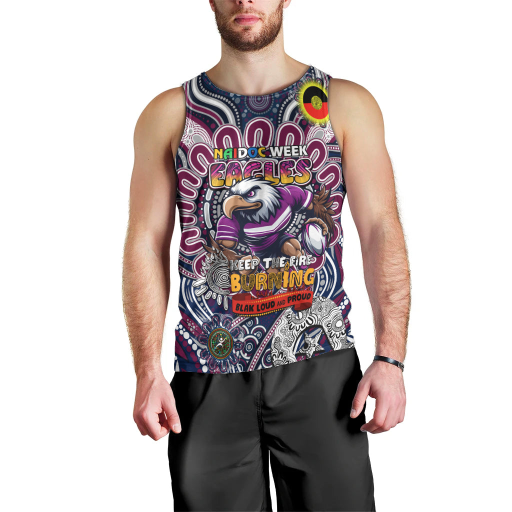 Custom NAIDOC Week 2024 Eagles Men Tank Top Mascot Rugby - Vibe Hoodie Shop