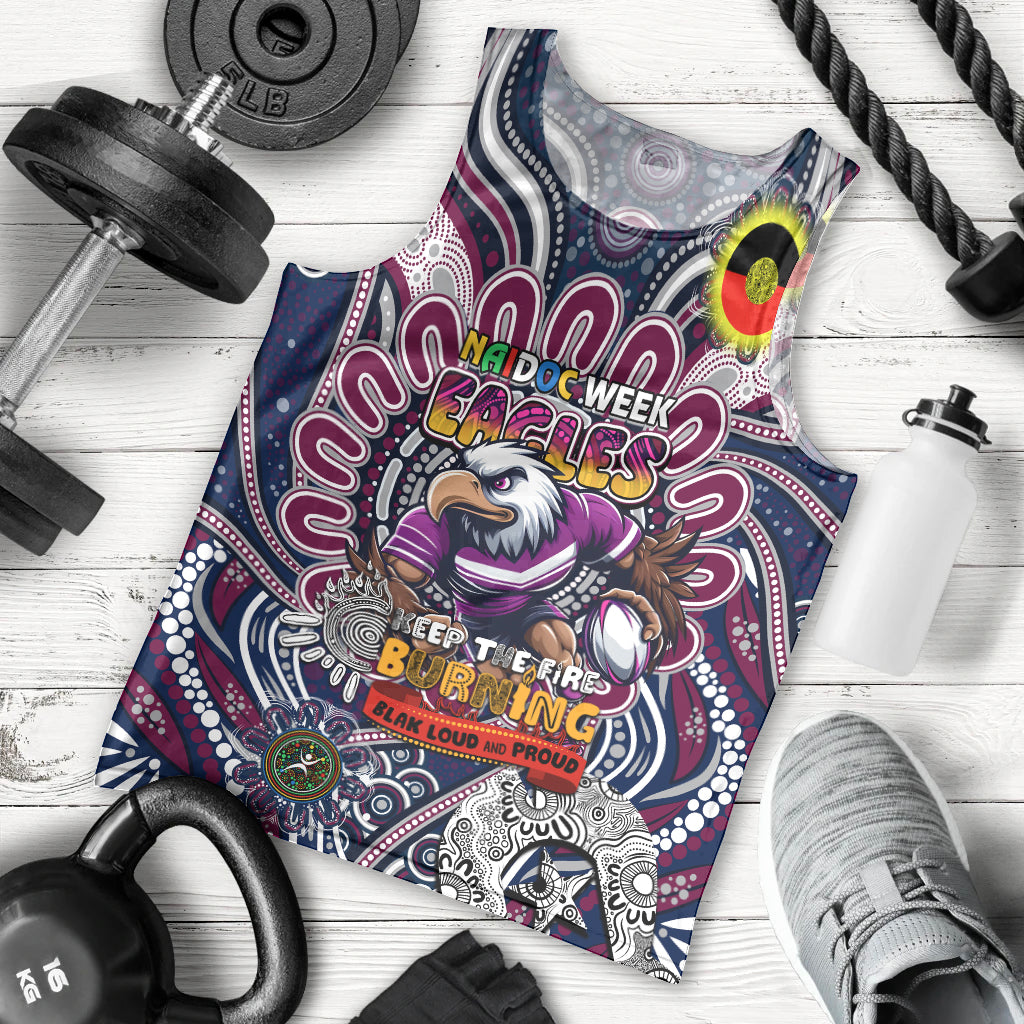 Custom NAIDOC Week 2024 Eagles Men Tank Top Mascot Rugby - Vibe Hoodie Shop
