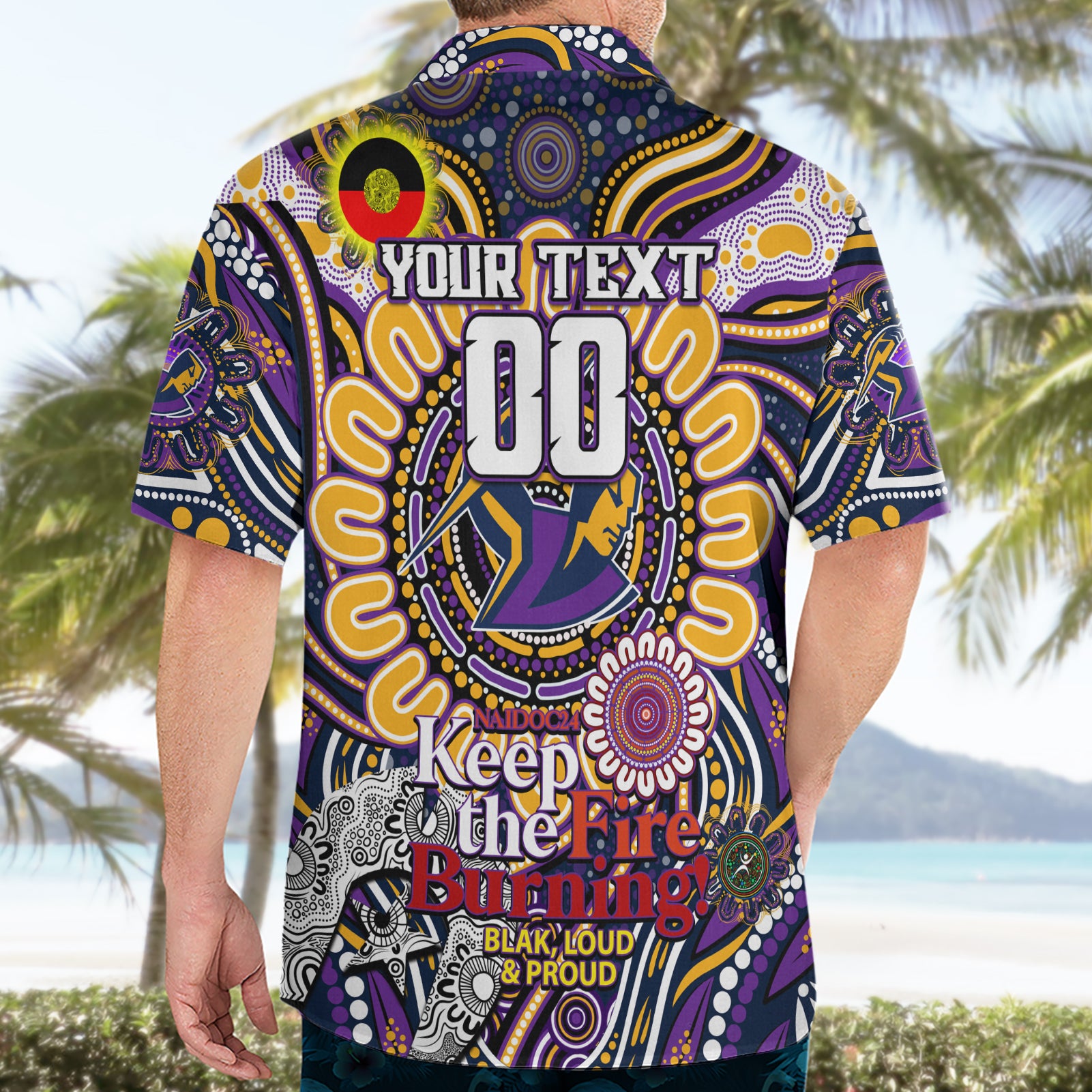 Custom NAIDOC Week 2024 Storm Hawaiian Shirt Mascot Rugby - Vibe Hoodie Shop