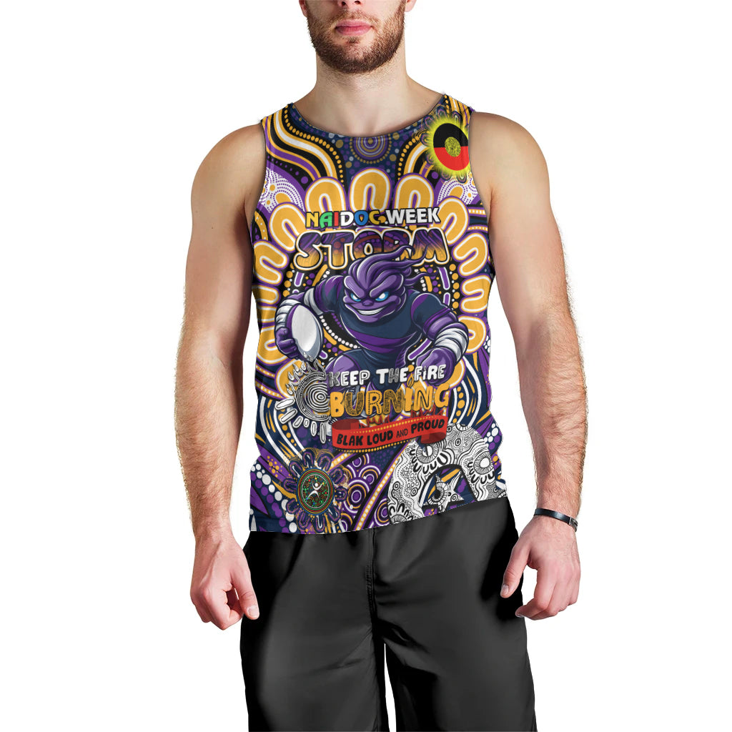 Custom NAIDOC Week 2024 Storm Men Tank Top Mascot Rugby - Vibe Hoodie Shop