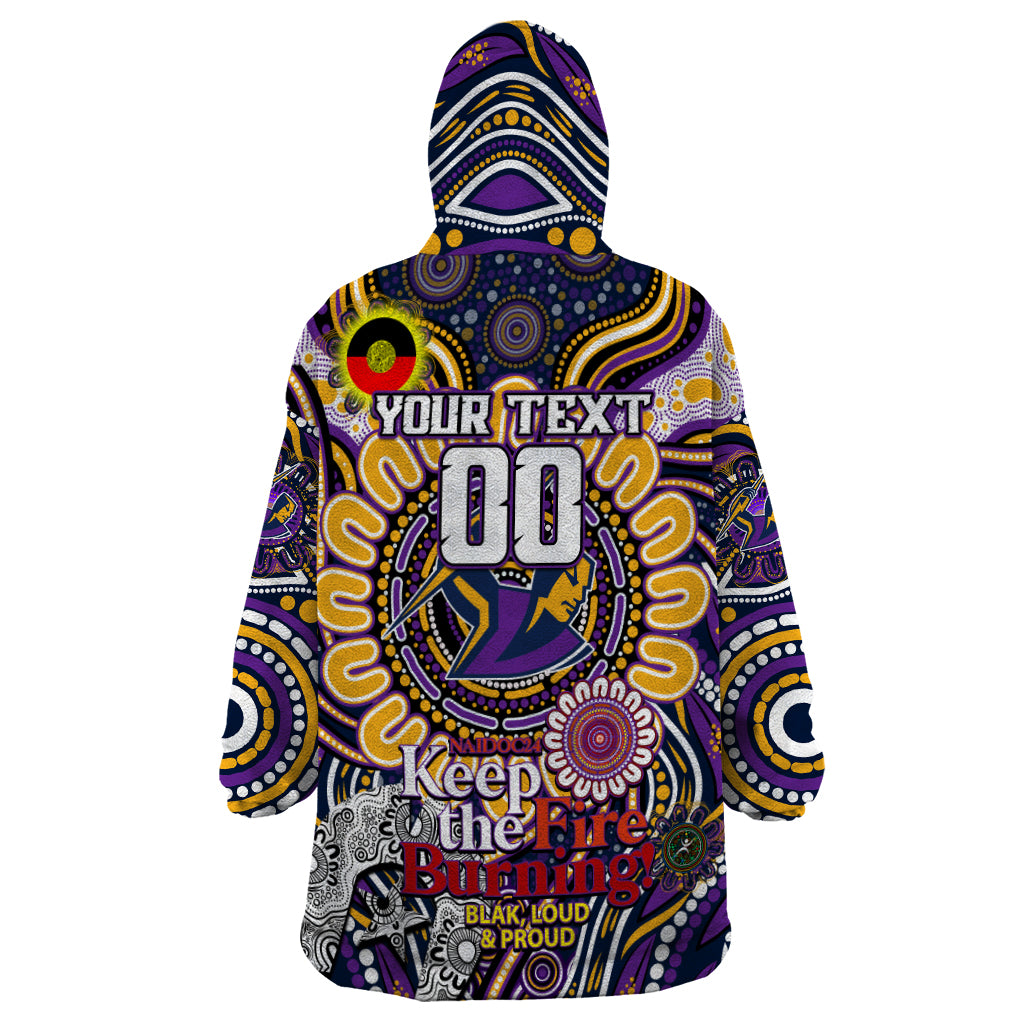 Custom NAIDOC Week 2024 Storm Wearable Blanket Hoodie Mascot Rugby - Vibe Hoodie Shop