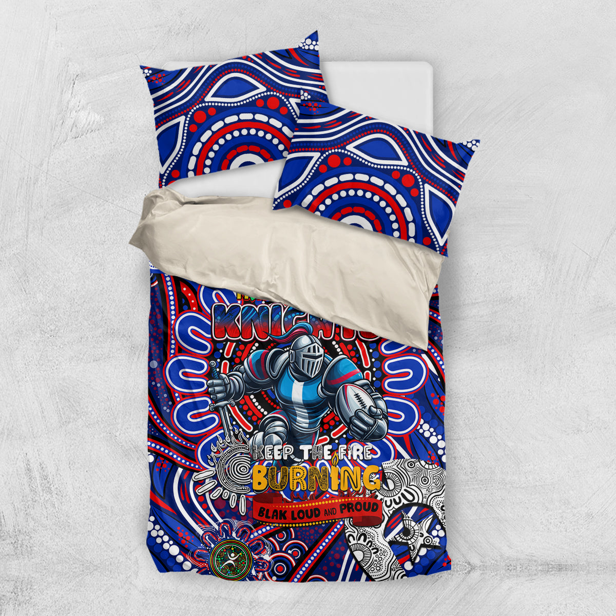NAIDOC Week 2024 Knights Bedding Set Mascot Rugby - Vibe Hoodie Shop