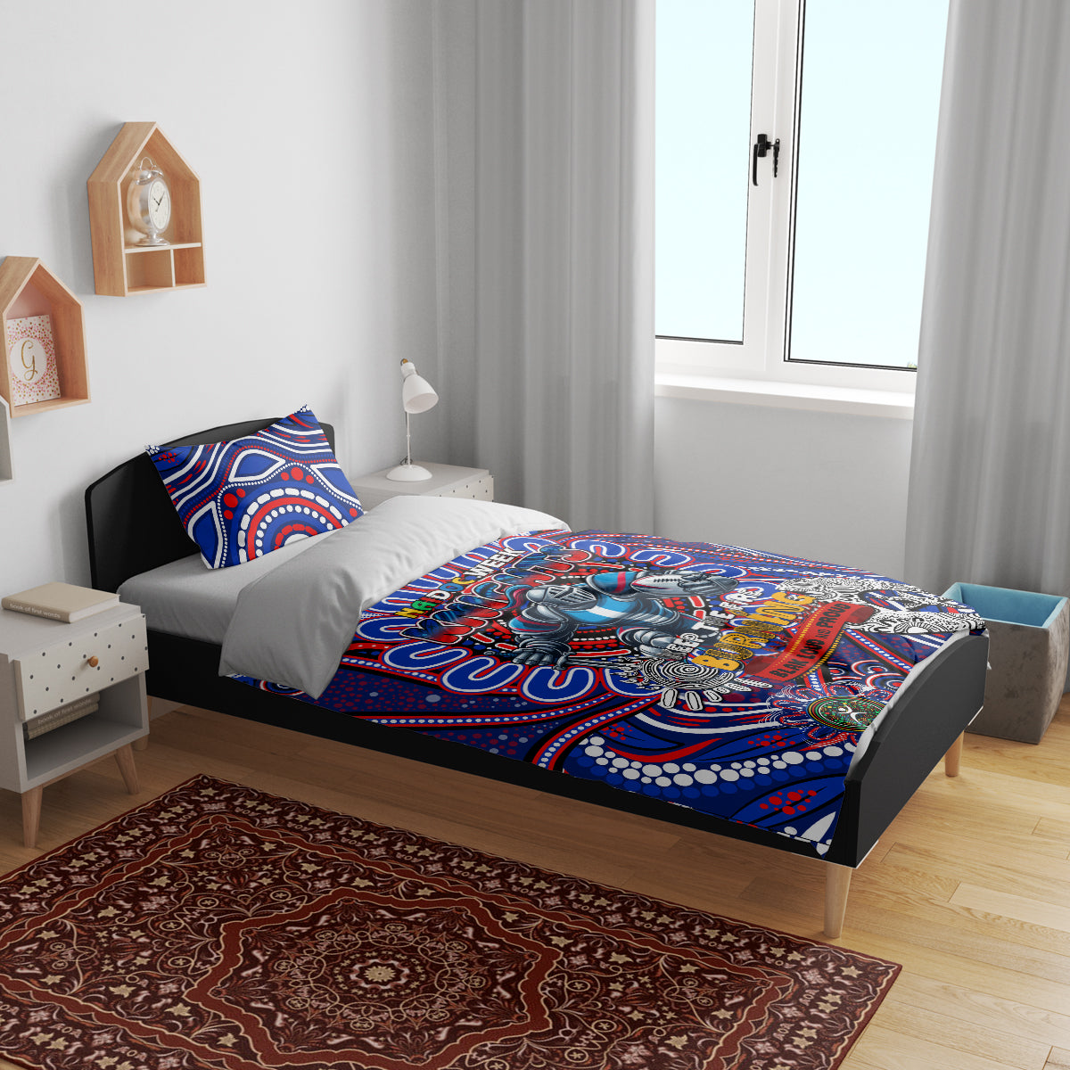 NAIDOC Week 2024 Knights Bedding Set Mascot Rugby - Vibe Hoodie Shop