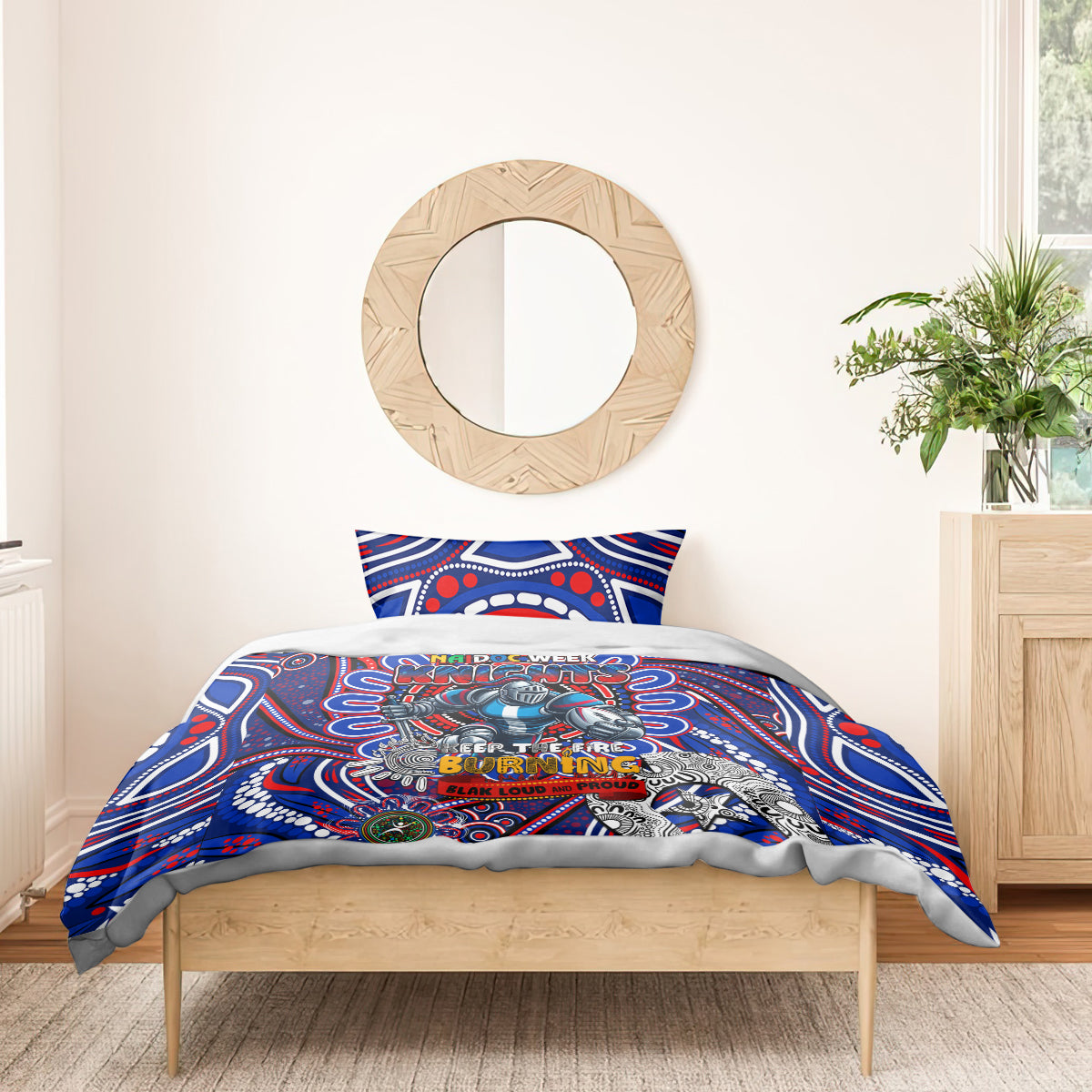 NAIDOC Week 2024 Knights Bedding Set Mascot Rugby - Vibe Hoodie Shop