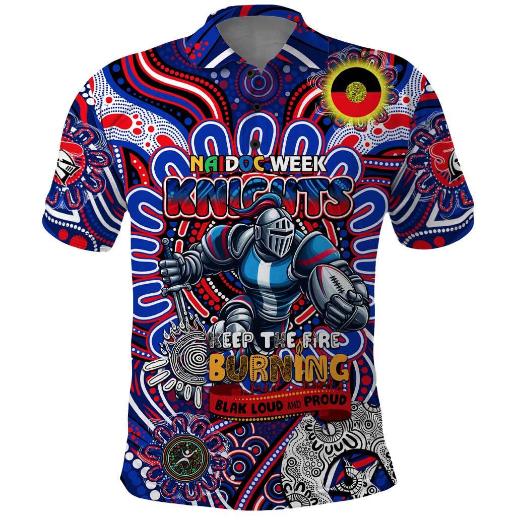 Custom NAIDOC Week 2024 Knights Polo Shirt Mascot Rugby - Vibe Hoodie Shop