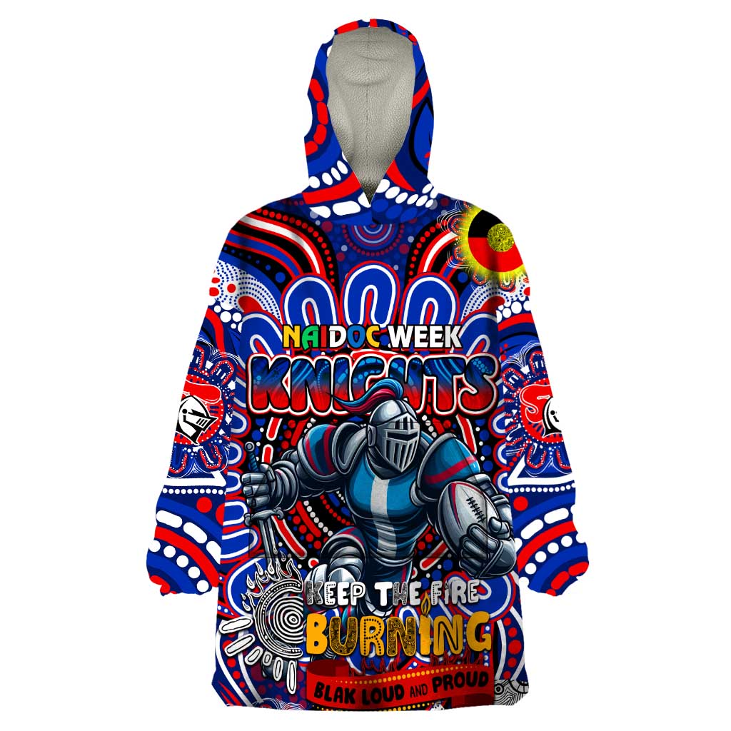 Custom NAIDOC Week 2024 Knights Wearable Blanket Hoodie Mascot Rugby - Vibe Hoodie Shop