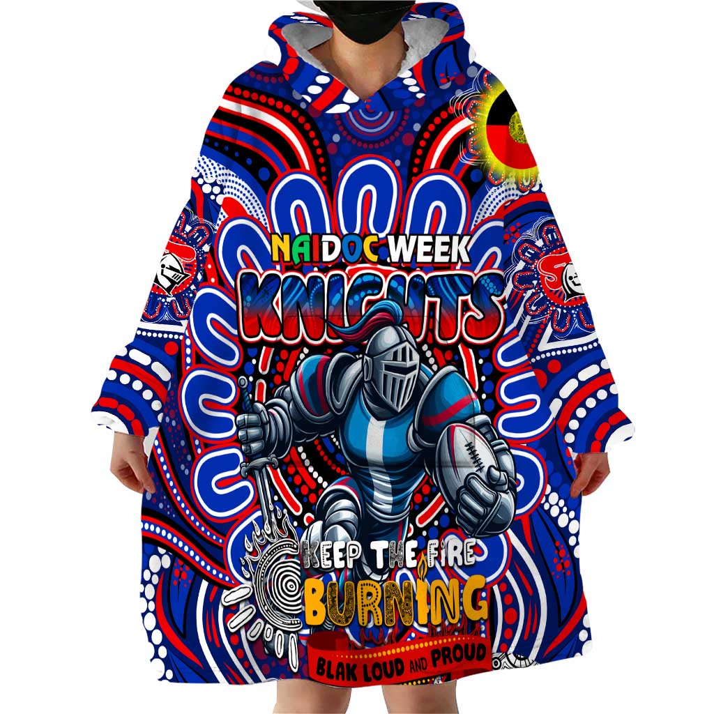 Custom NAIDOC Week 2024 Knights Wearable Blanket Hoodie Mascot Rugby - Vibe Hoodie Shop