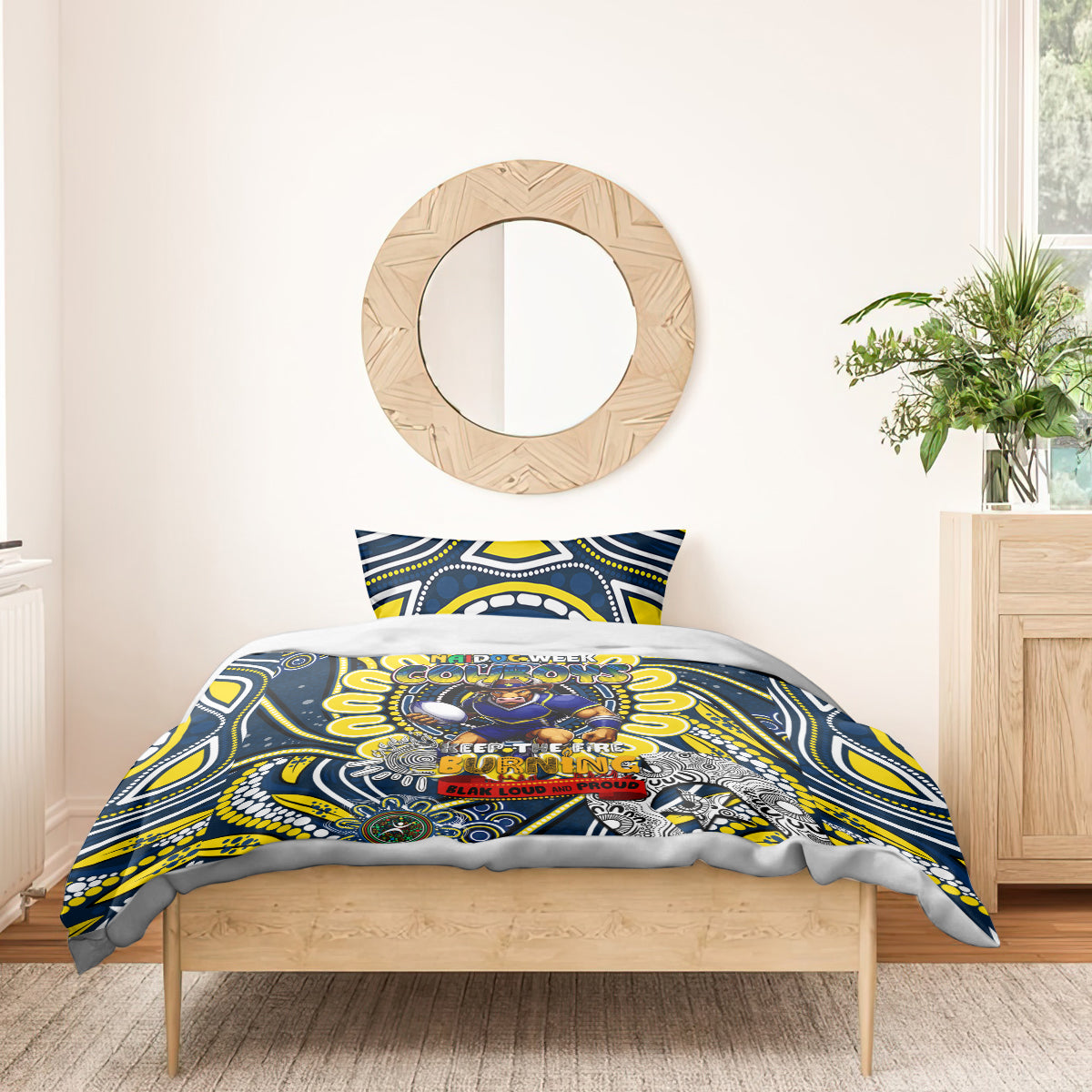 NAIDOC Week 2024 Cowboys Bedding Set Mascot Rugby - Vibe Hoodie Shop
