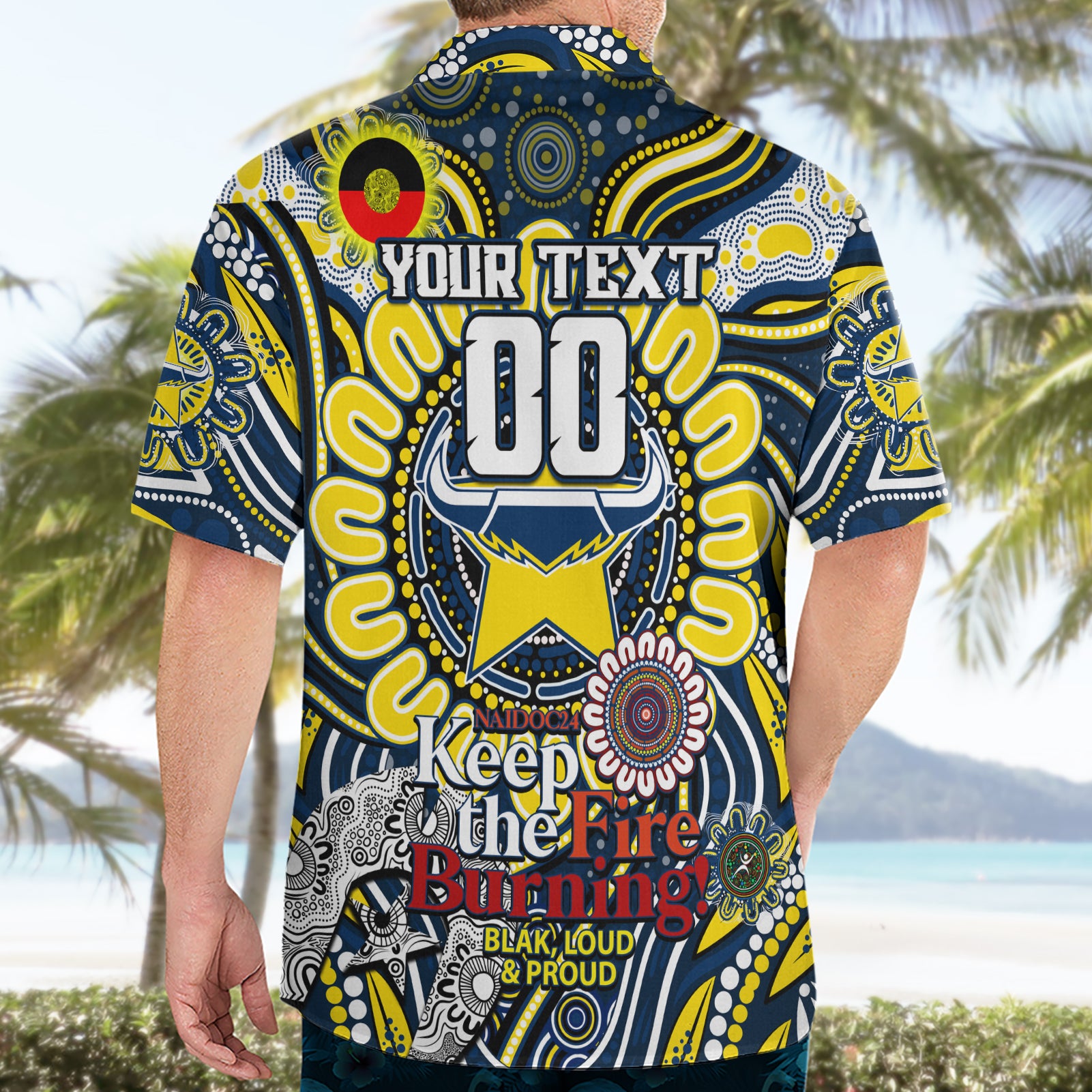 Custom NAIDOC Week 2024 Cowboys Hawaiian Shirt Mascot Rugby - Vibe Hoodie Shop