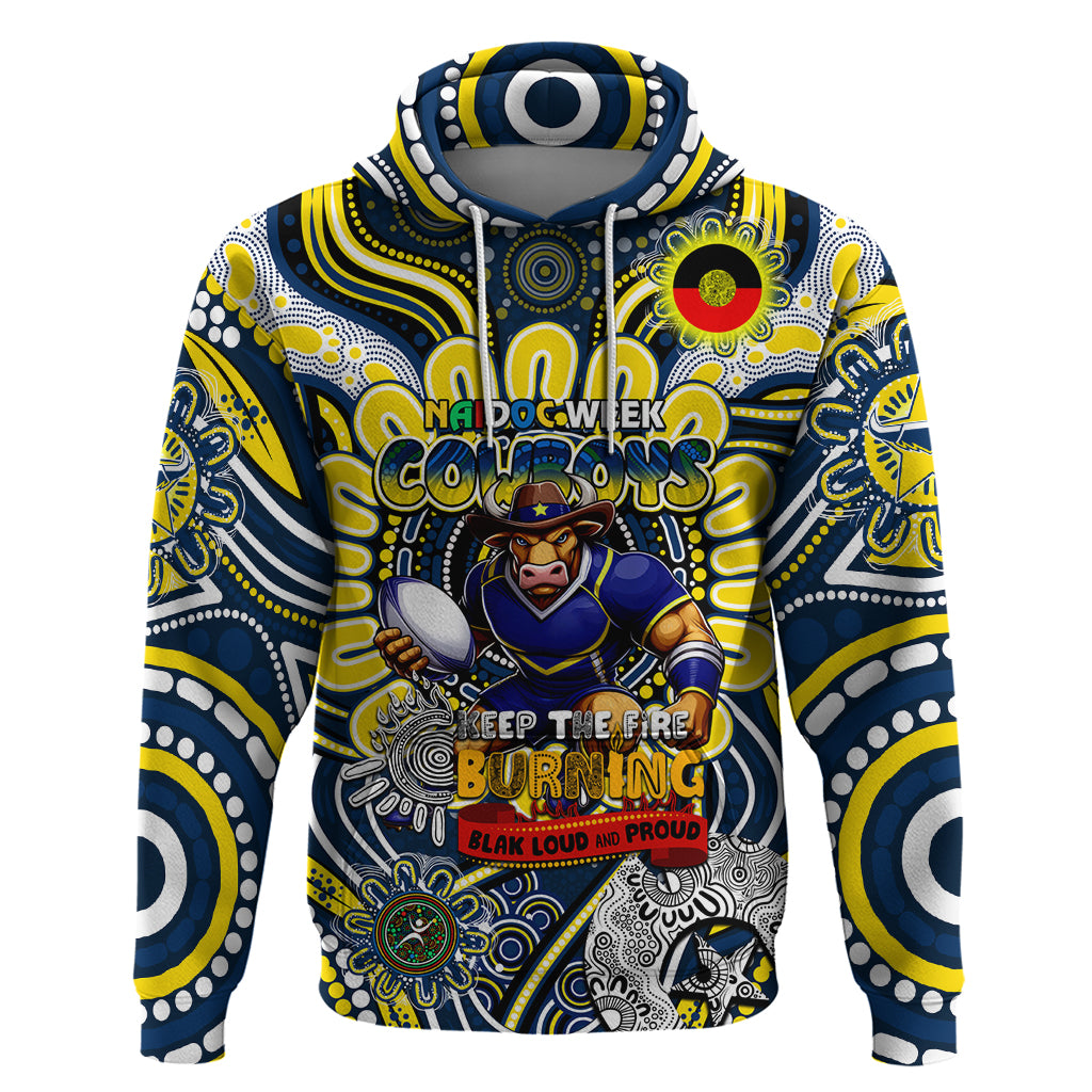 Custom NAIDOC Week 2024 Cowboys Hoodie Mascot Rugby - Vibe Hoodie Shop