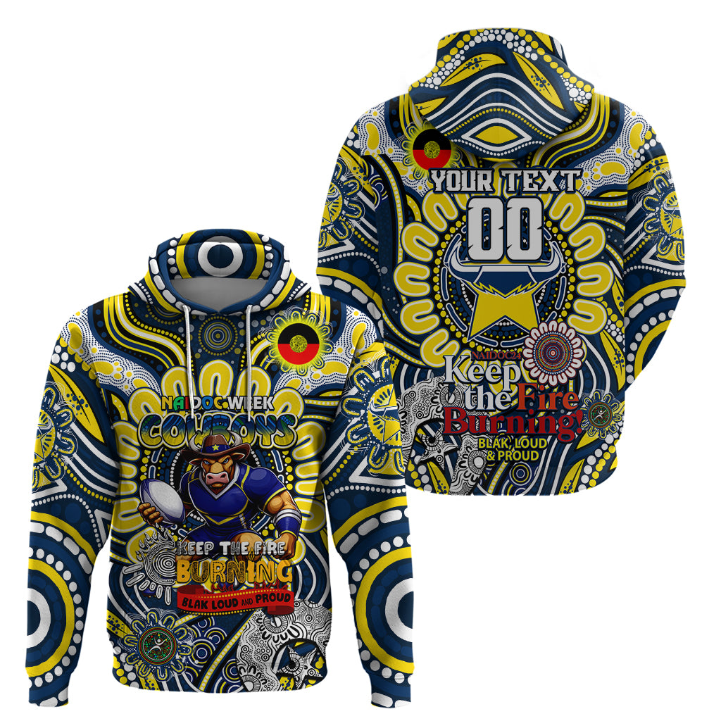 Custom NAIDOC Week 2024 Cowboys Hoodie Mascot Rugby - Vibe Hoodie Shop