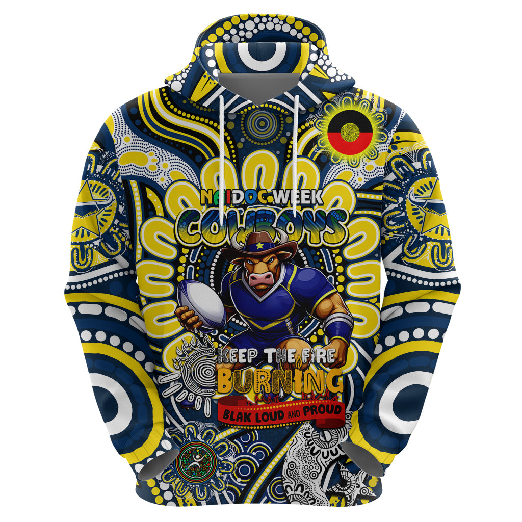 Custom NAIDOC Week 2024 Cowboys Hoodie Mascot Rugby - Vibe Hoodie Shop